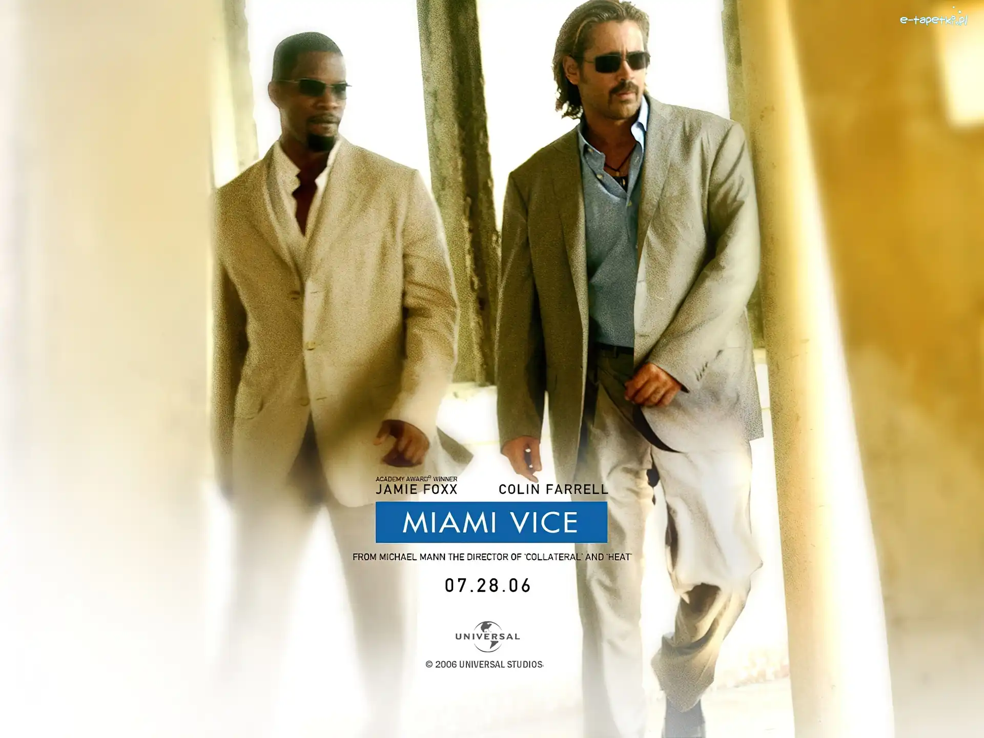 Jamie Foxx, marynarka, Colin Farrell, Miami Vice
