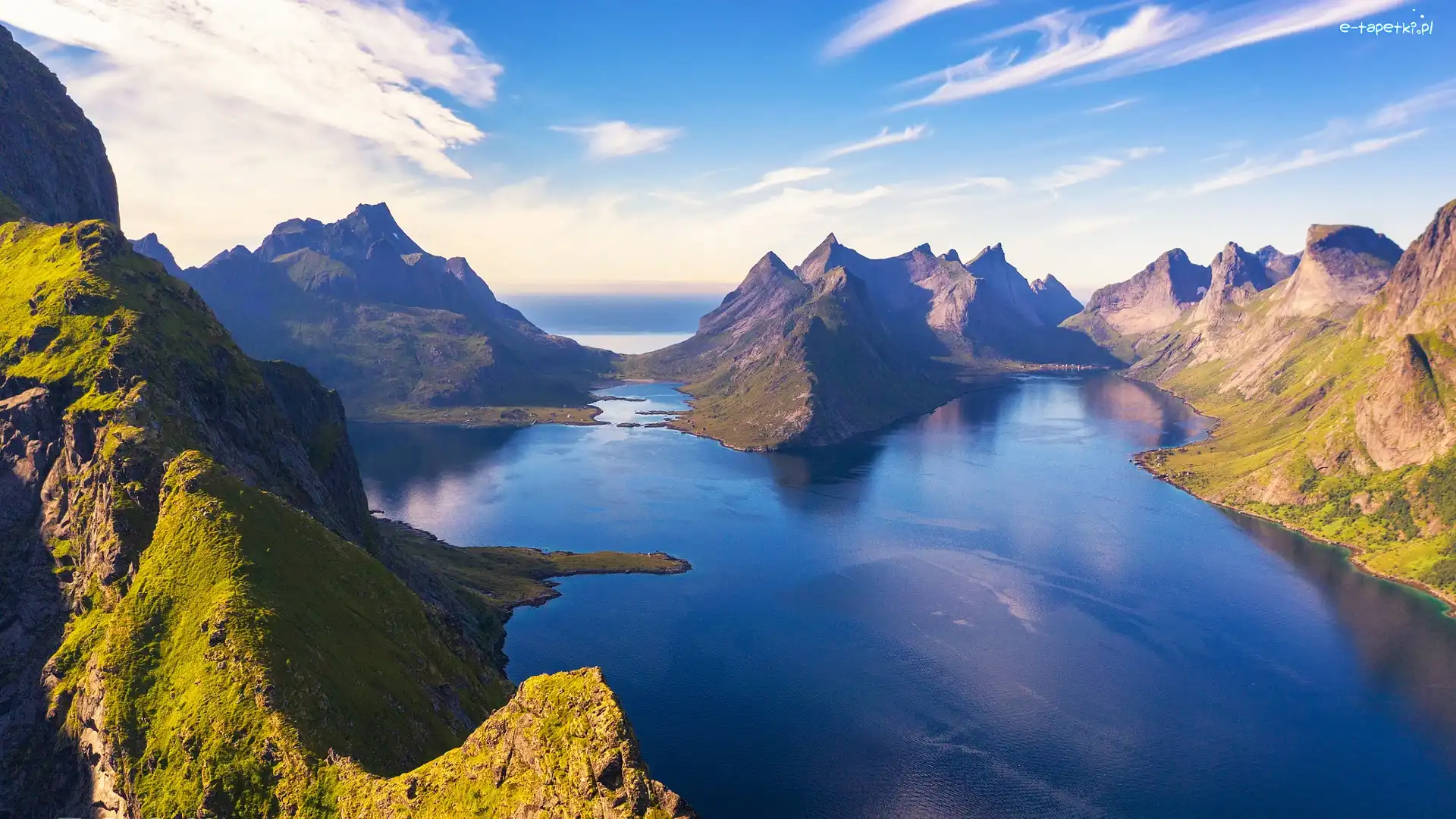 Norwegia, Fiordy, Morze, Lofoty, Góry