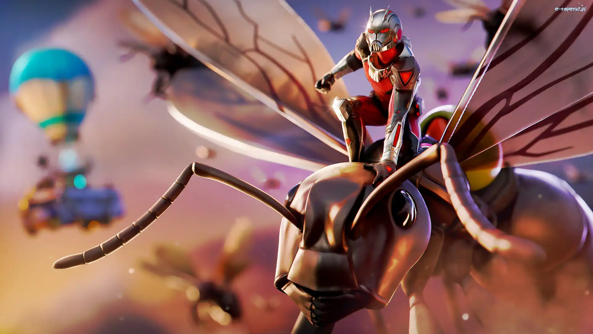 Ant Man, Fortnite, Balon, Skrzydła, Postać, Pancerz, Mrówka, Gra