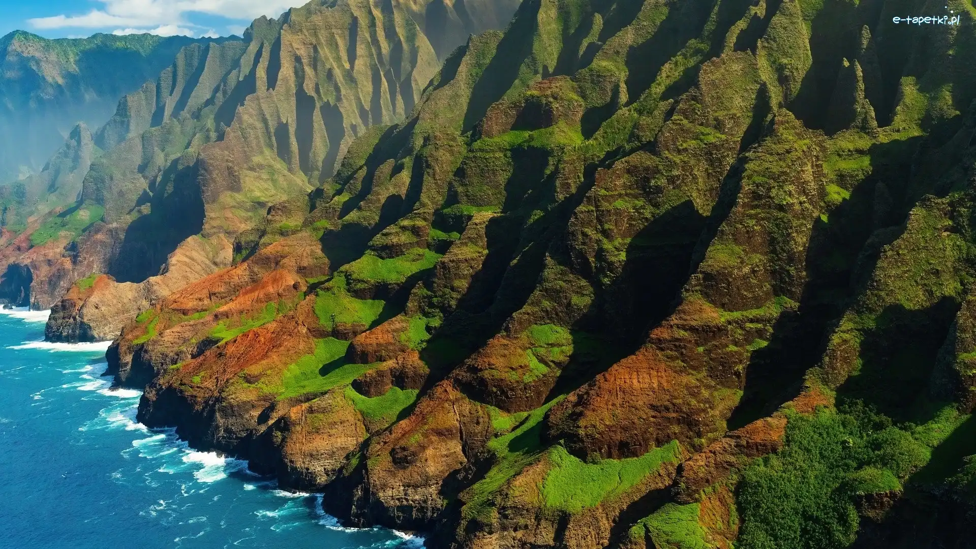 Hawaje, Napali Coast, Na Pali Coast State Park, Stany Zjednoczone, Morze, Góry