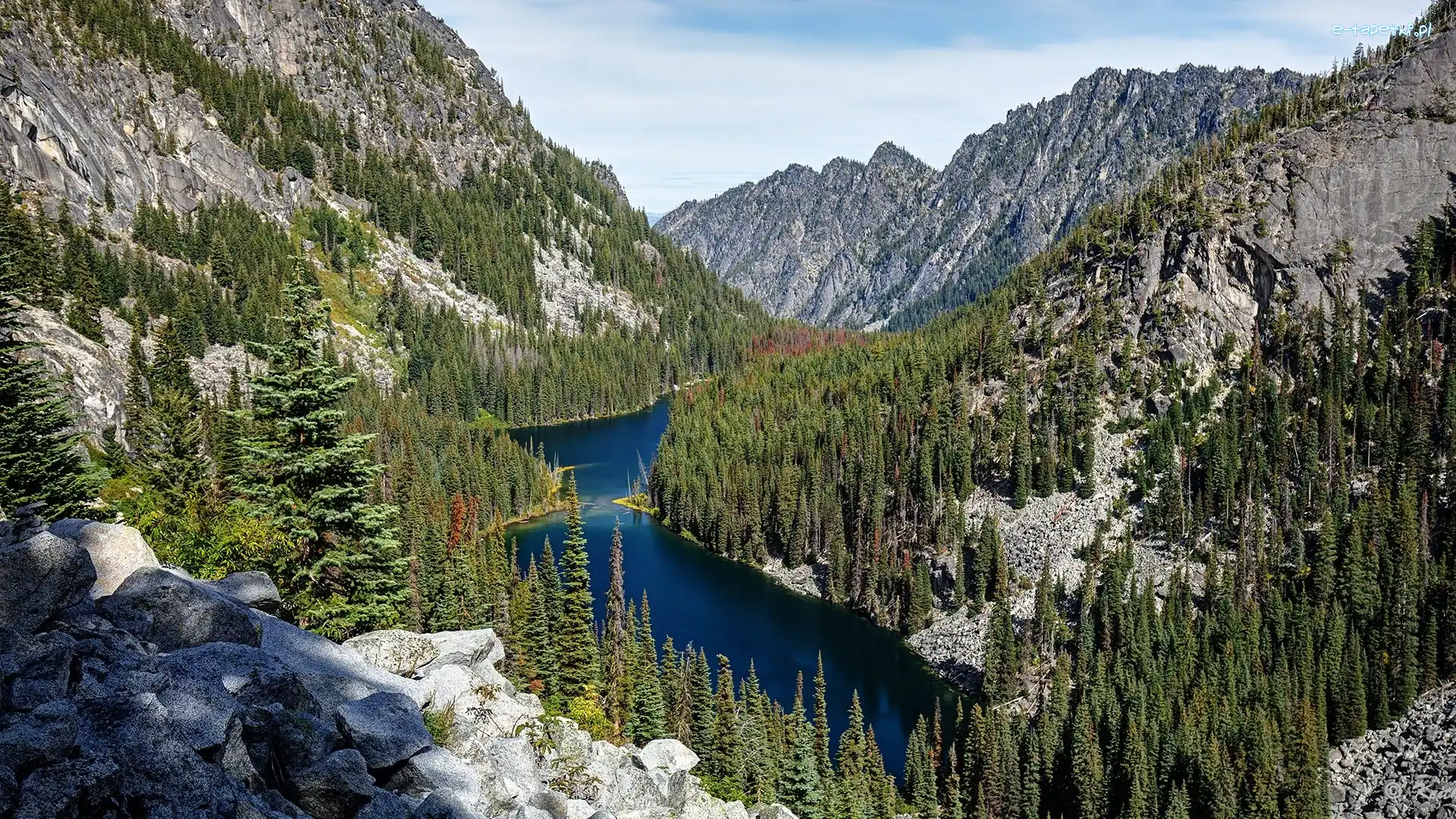Stan Waszyngton, Nada Lake, Drzewa, Stany Zjednoczone, Jezioro, Góry Kaskadowe