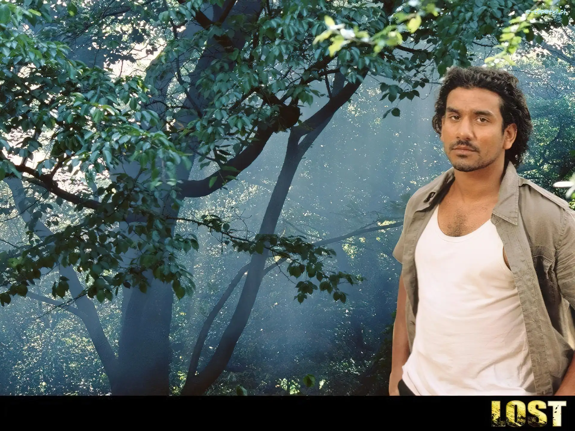 Naveen Andrews, mgła, las, Filmy Lost