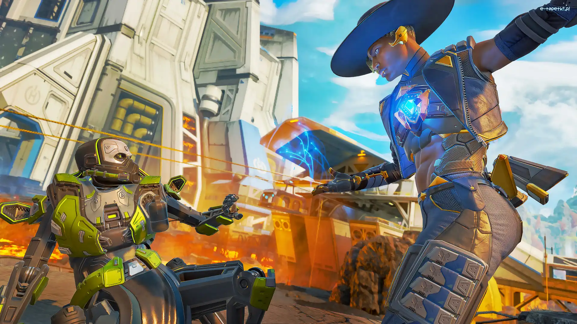 Konstrukcja, Kobieta, Kapelusz, Apex Legends, Gra, Robot, Promienie