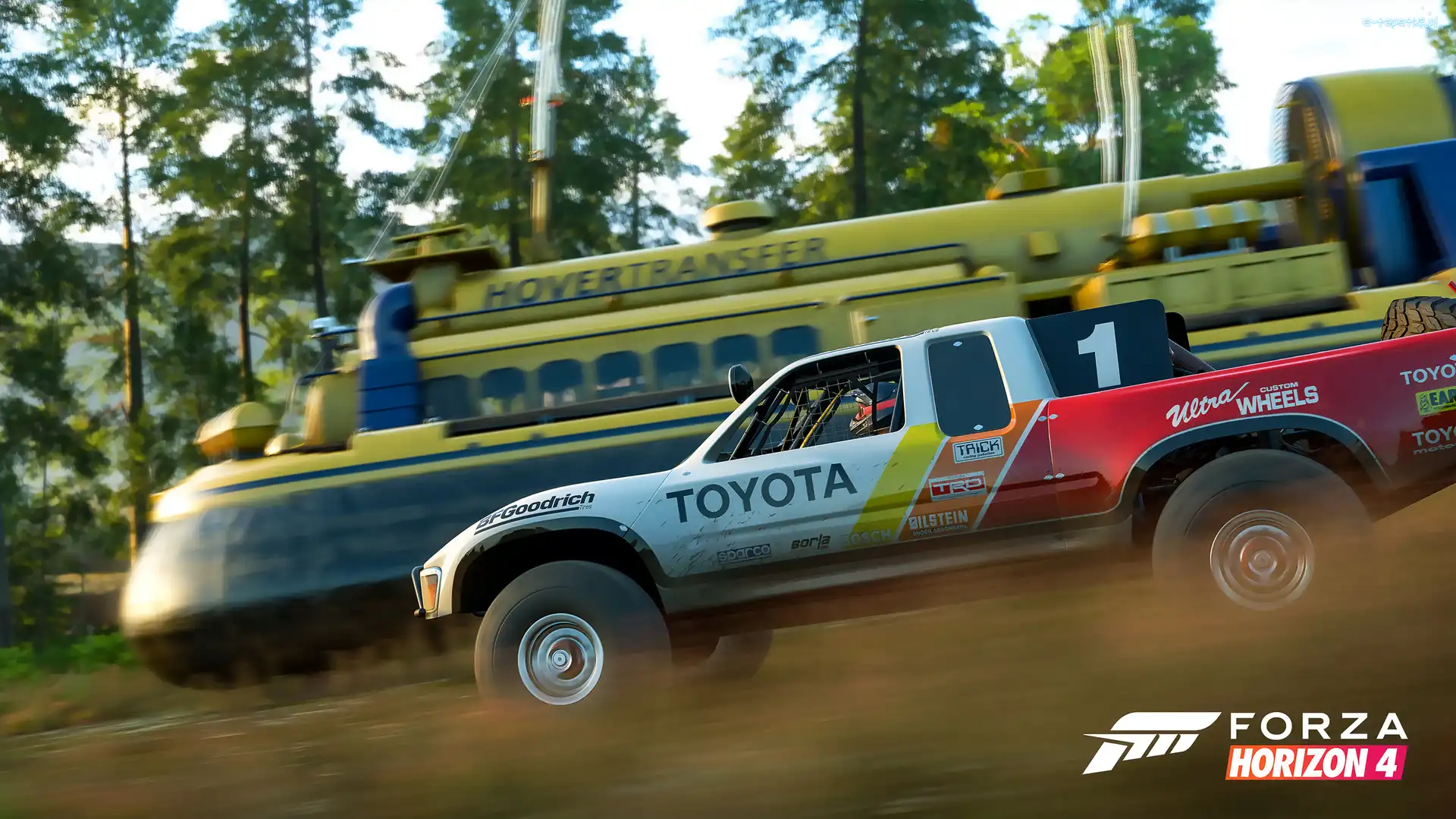 Plakat, Terenowy, Toyota, Samochód, Forza Horizon 4, Wyścig, Lokomotywa