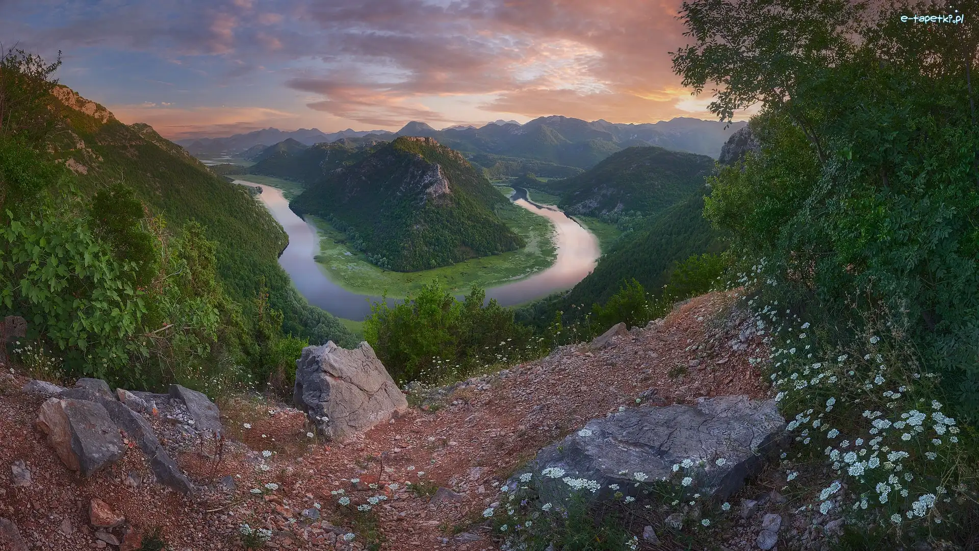 Góry, Zakole, Rzeka Crnojevica, Czarnogóra, Lasy
