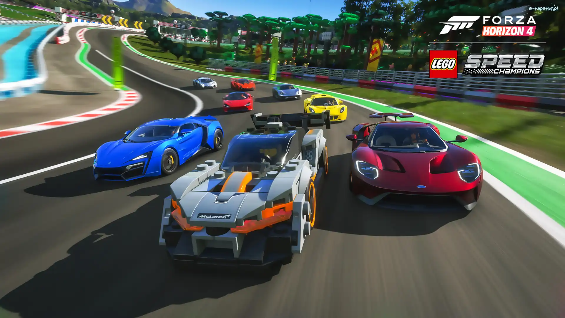 Wyścig, LEGO Speed Champions, Tor, Plakat, Forza Horizon 4, Gra