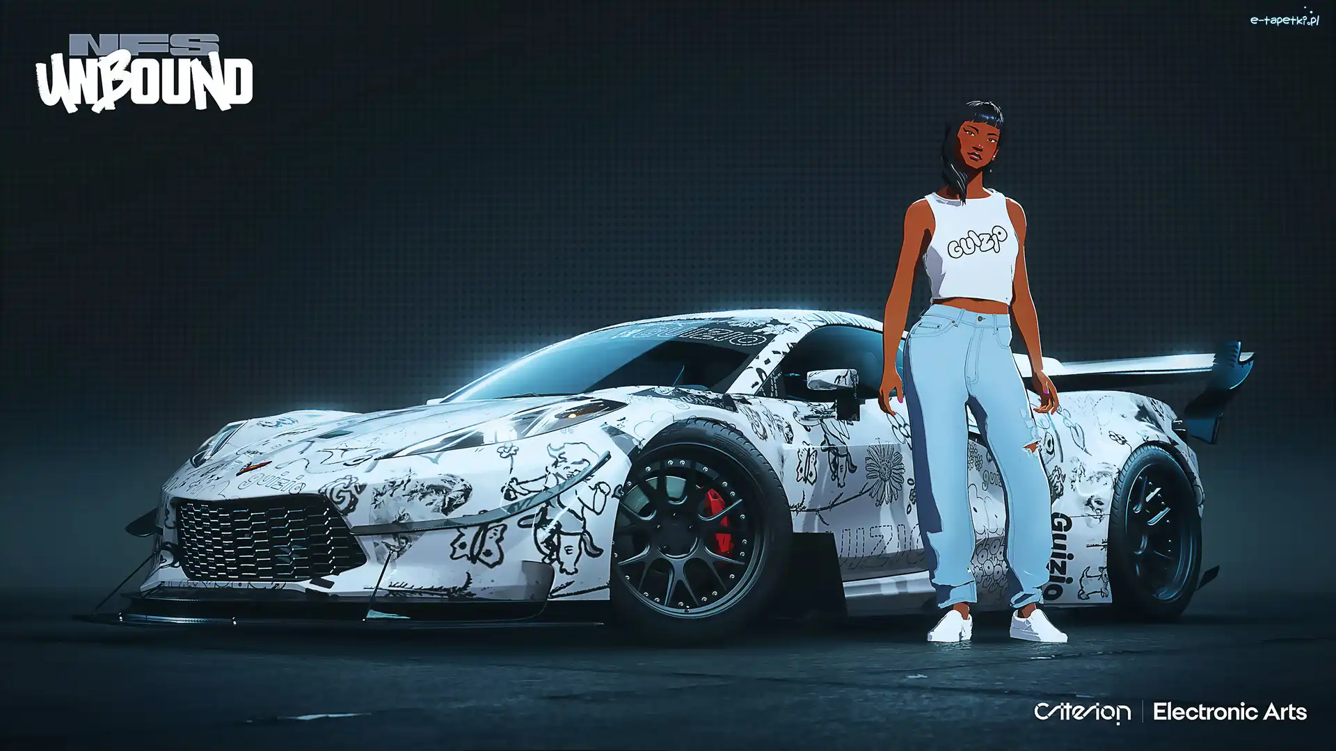 Chevrolet Corvette, Kobieta, Biały, Need for Speed Unbound