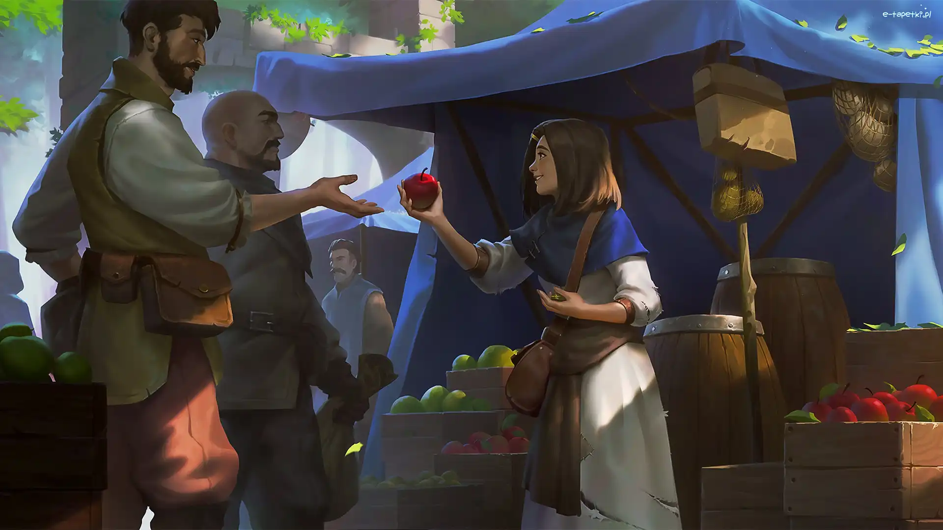 Targowisko, Dziewczyna, Jabłko, Owoce, Postacie, Legends of Runeterra