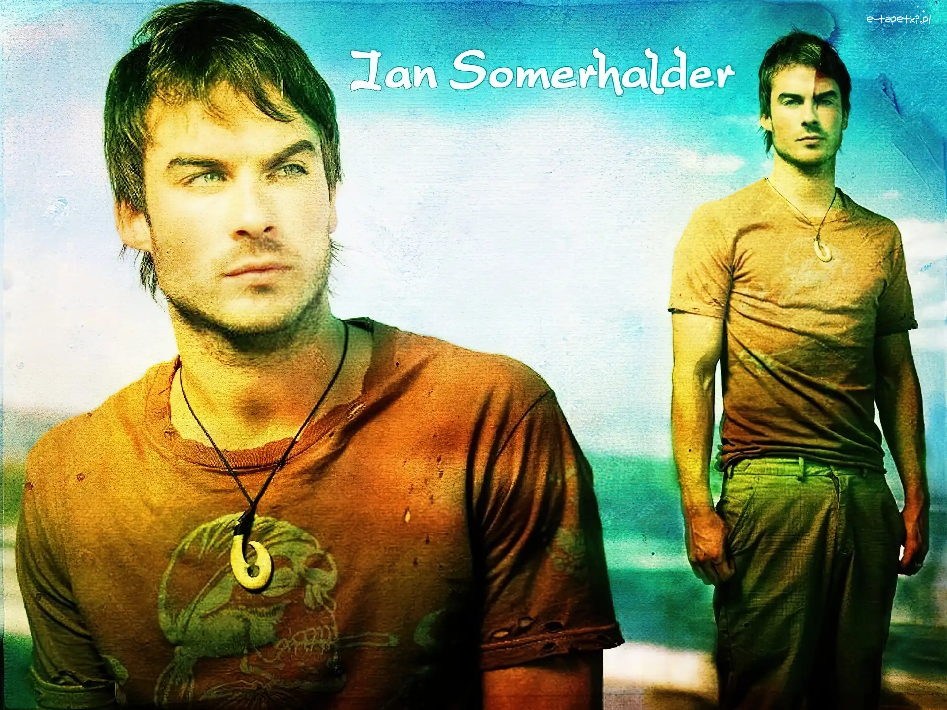 Ian Somerhalder, koszulka, podarta, Filmy Lost