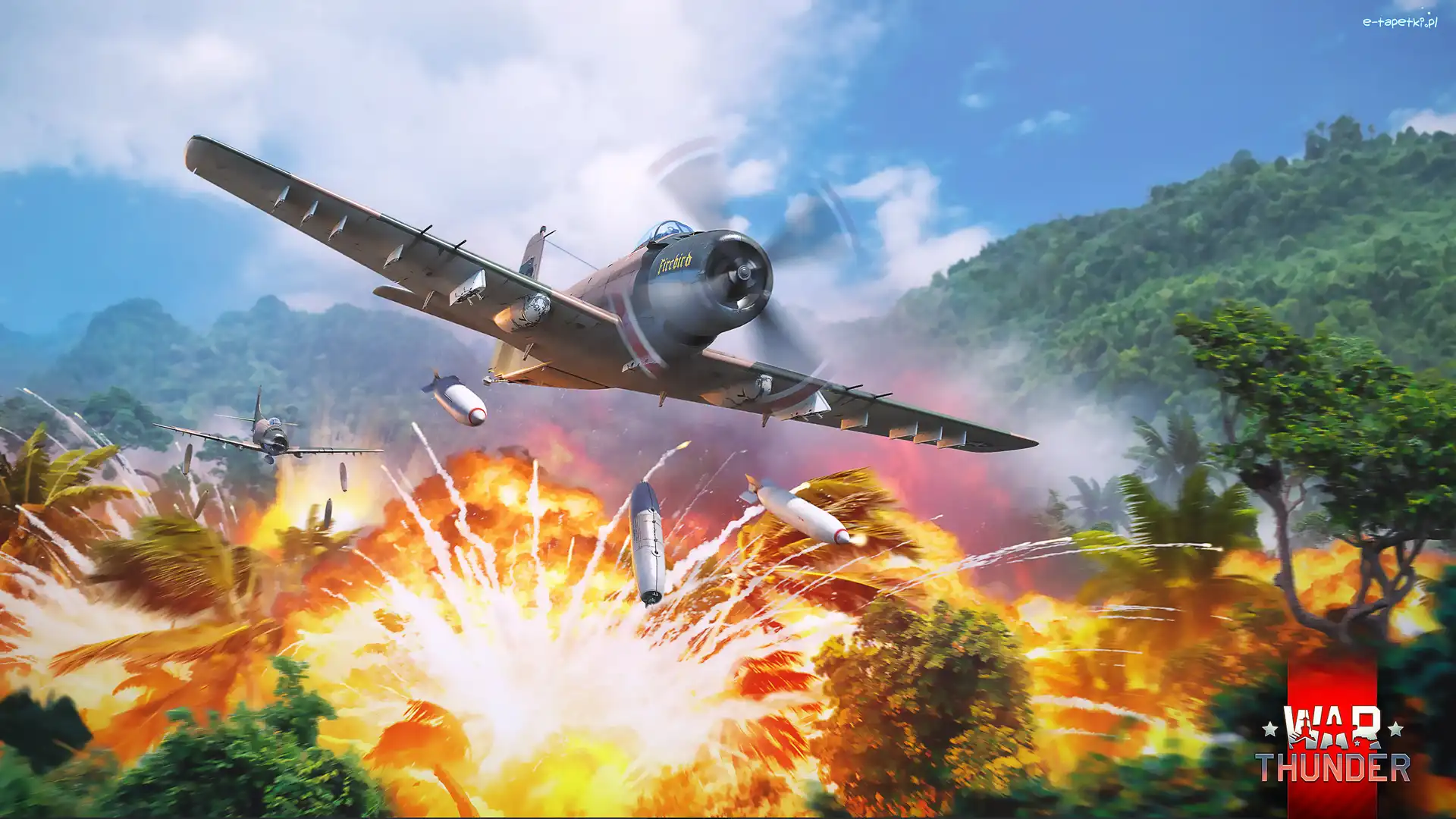 Gra, Samoloty, War Thunder, Plakat, Wybuchy