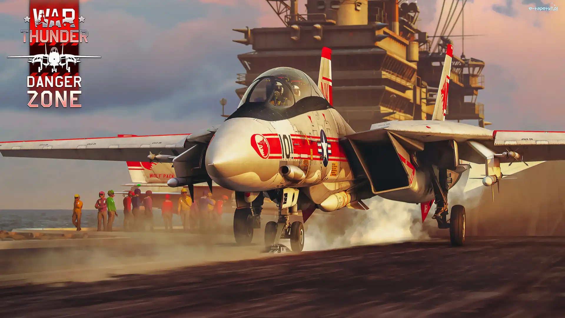 Plakat, Samolot, Myśliwiec, War Thunder Danger Zone, Gra, Lotniskowiec, Start