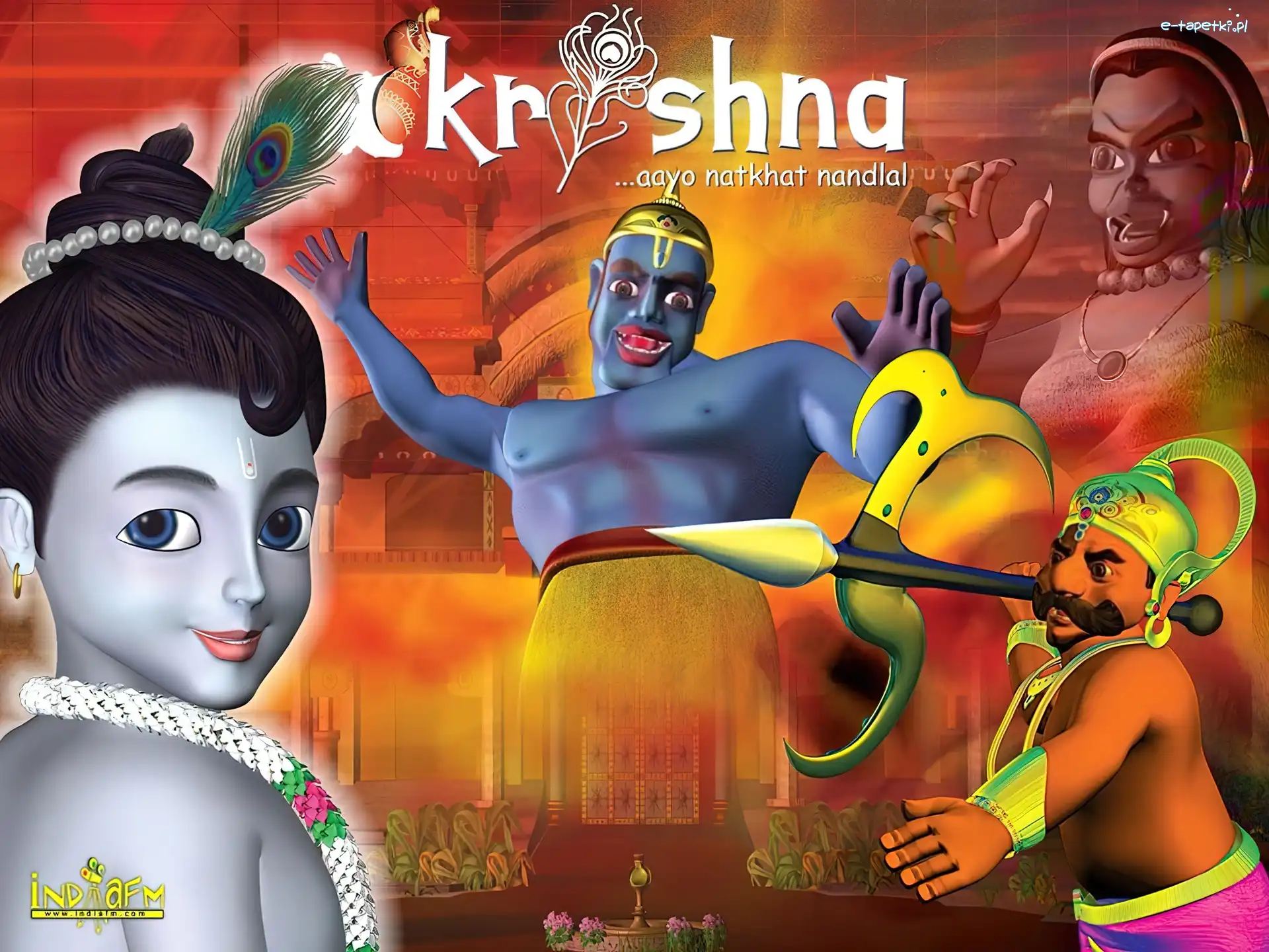 postacie, bajka, Krishna