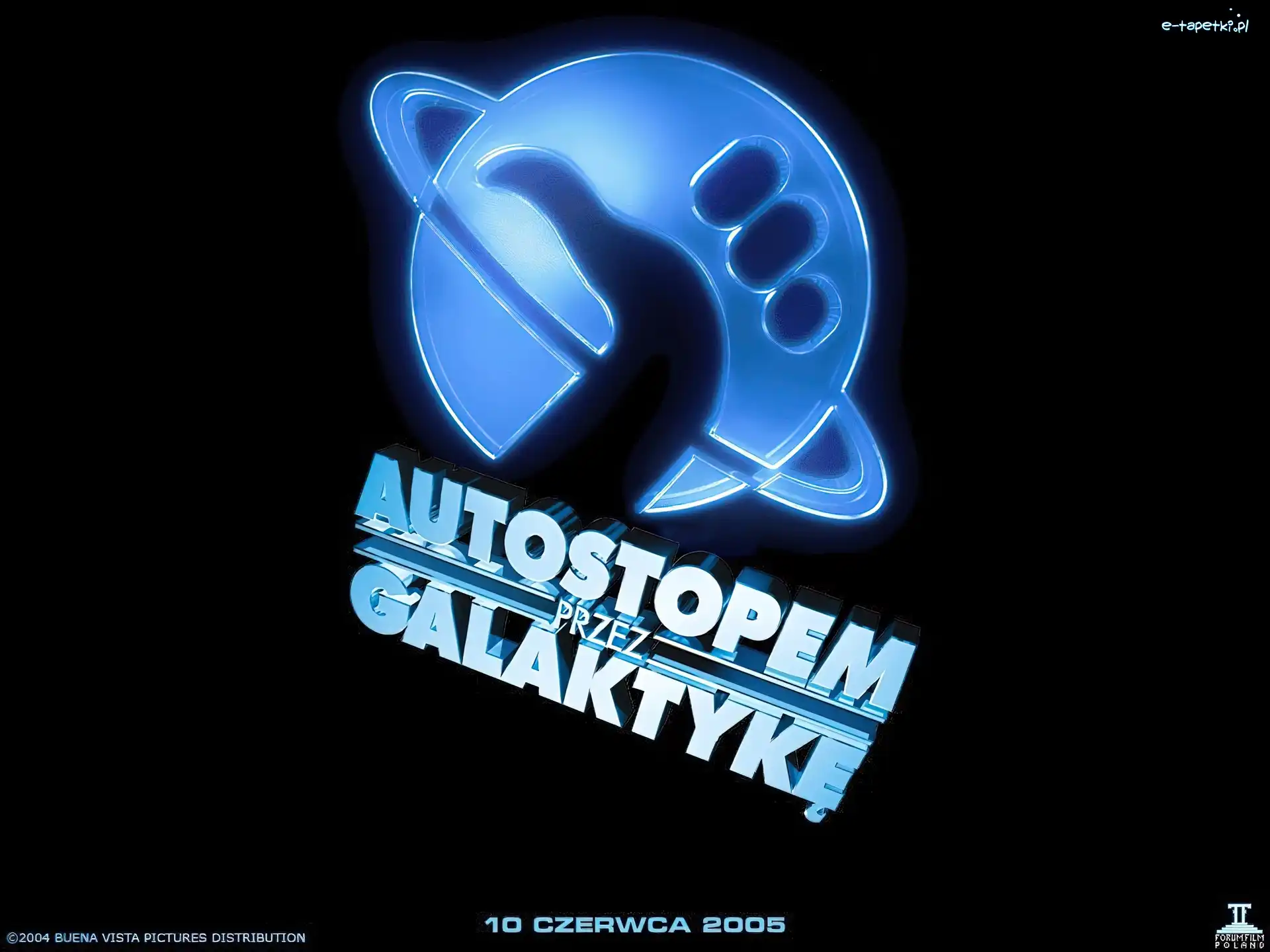 logo, tytuł, Hitchhikers Guide To The Galaxy