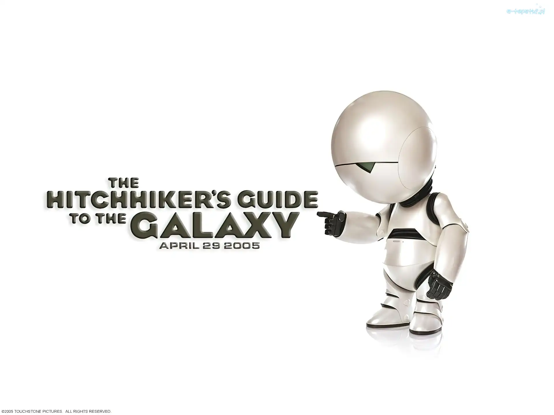 napis, tło, robot, Hitchhikers Guide To The Galaxy