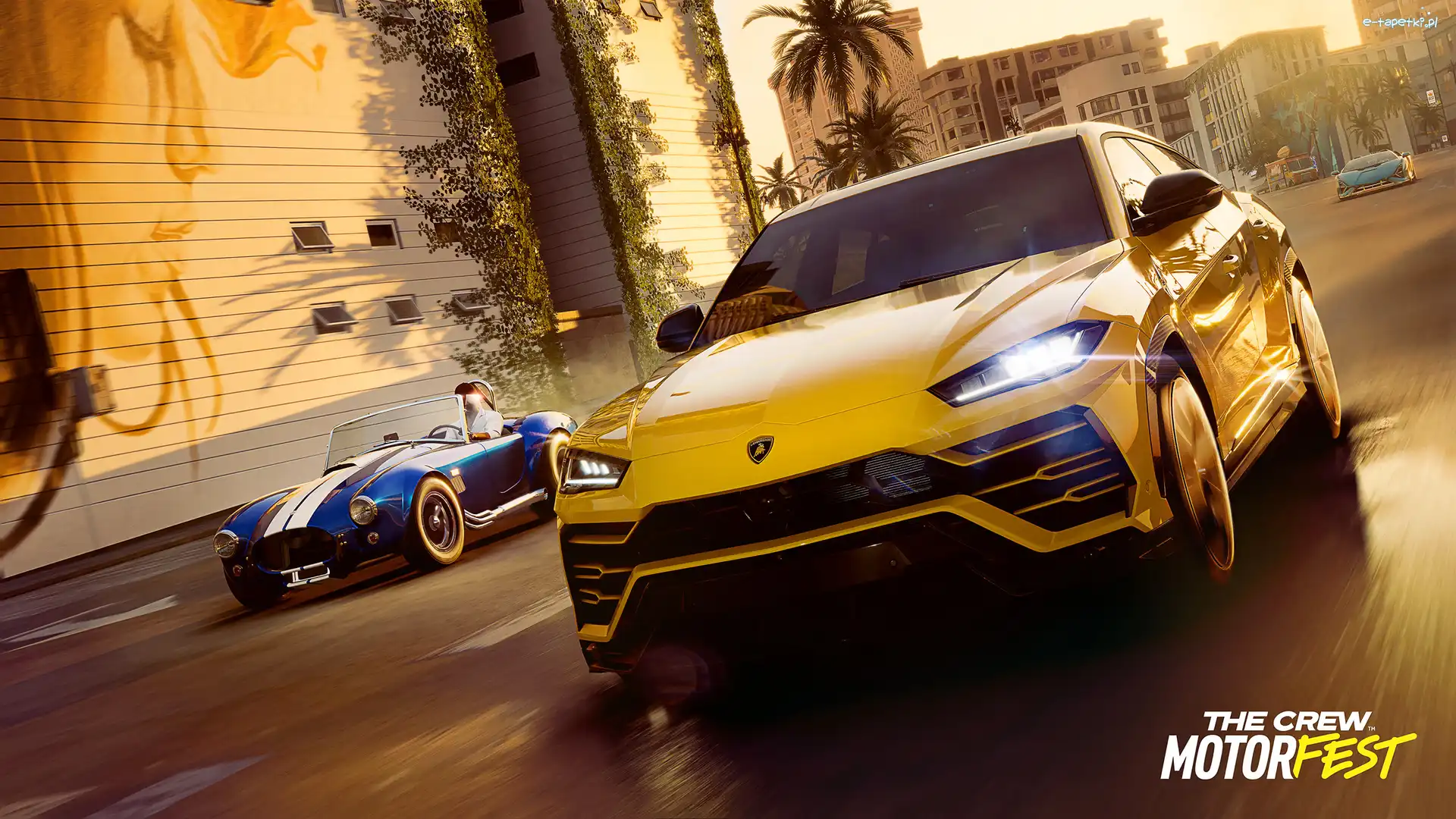 Plakat, Lamborghini Urus, Żółty, The Crew Motorfest, Gra, Wyścig, Przód