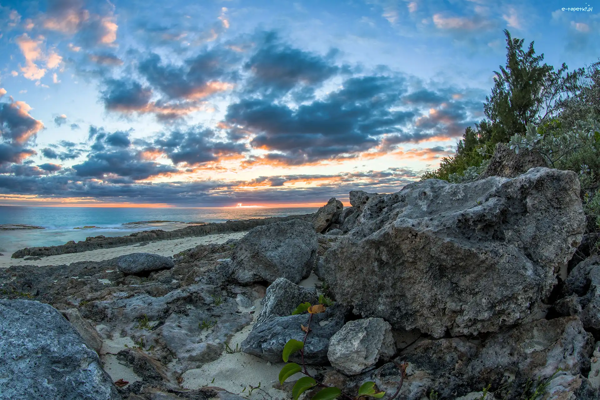 Kamienie, Chmury, Skały, Wybrzeże