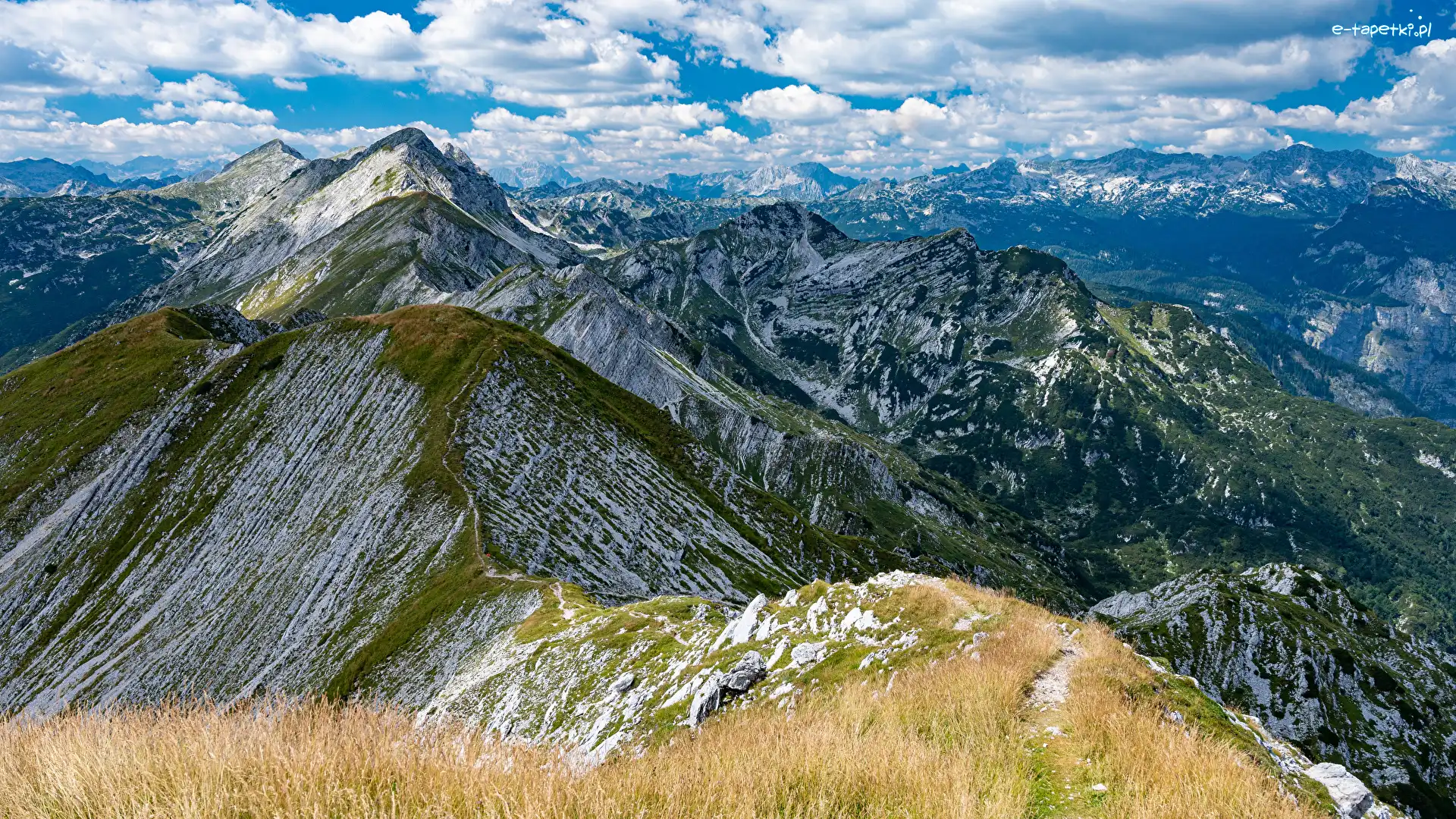 Góry, Śnieg, Zima, Chmury, Niebo