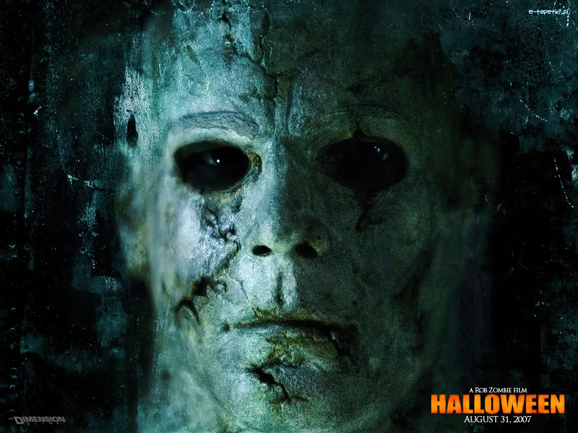 twarz, zombie, Halloween