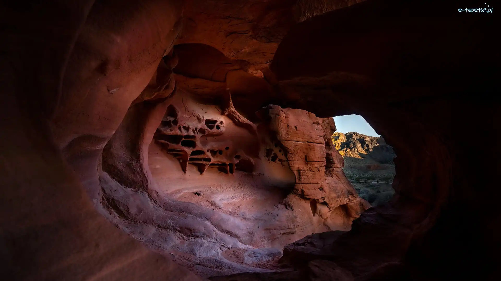 Nevada, Skały, Overton Township, Stany Zjednoczone, Fire Cave, Jaskinia