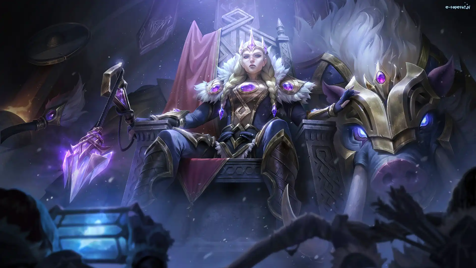 Kobieta, Postać, Sejuani, Tron, League of Legends, Gra