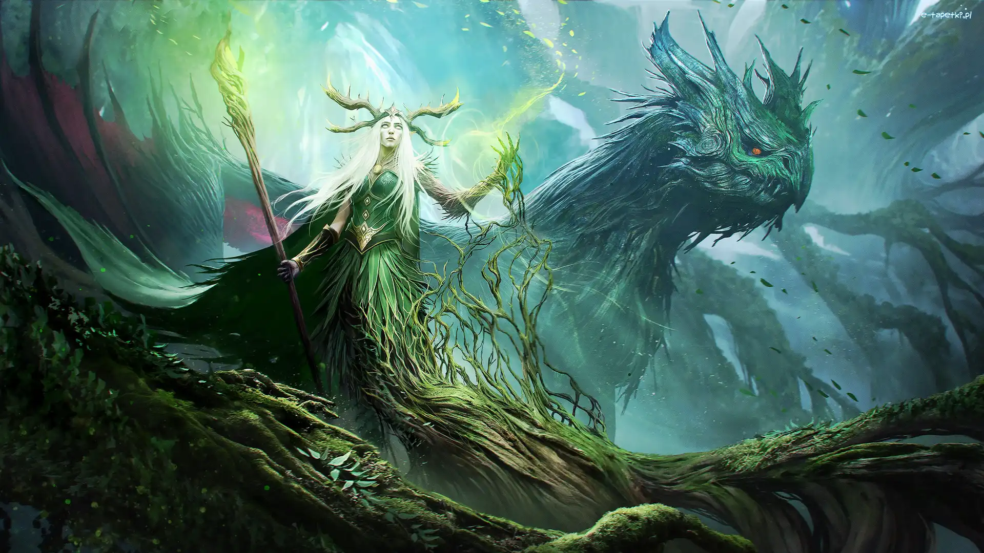 Postać, Smok, Season 2, Century Age of Ashes, Gra, Konary, Drzewo, The Fate of Dragons, Kobieta