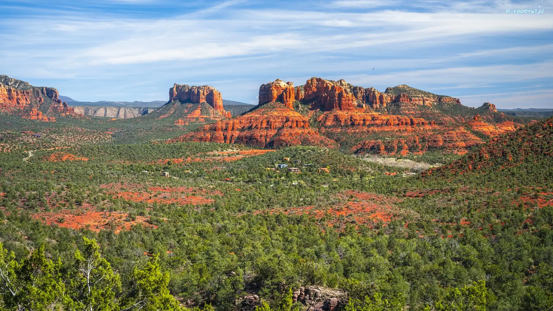 Stany Zjednoczone, Park stanowy Red Rock, Stan Arizona, Skały, Czerwone