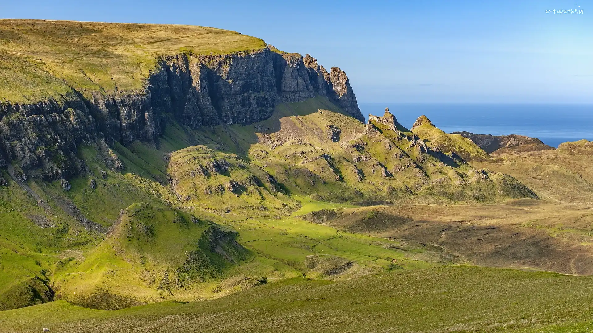 Skały, Quiraing, Wzgórza, Szkocja, Wyspa Skye