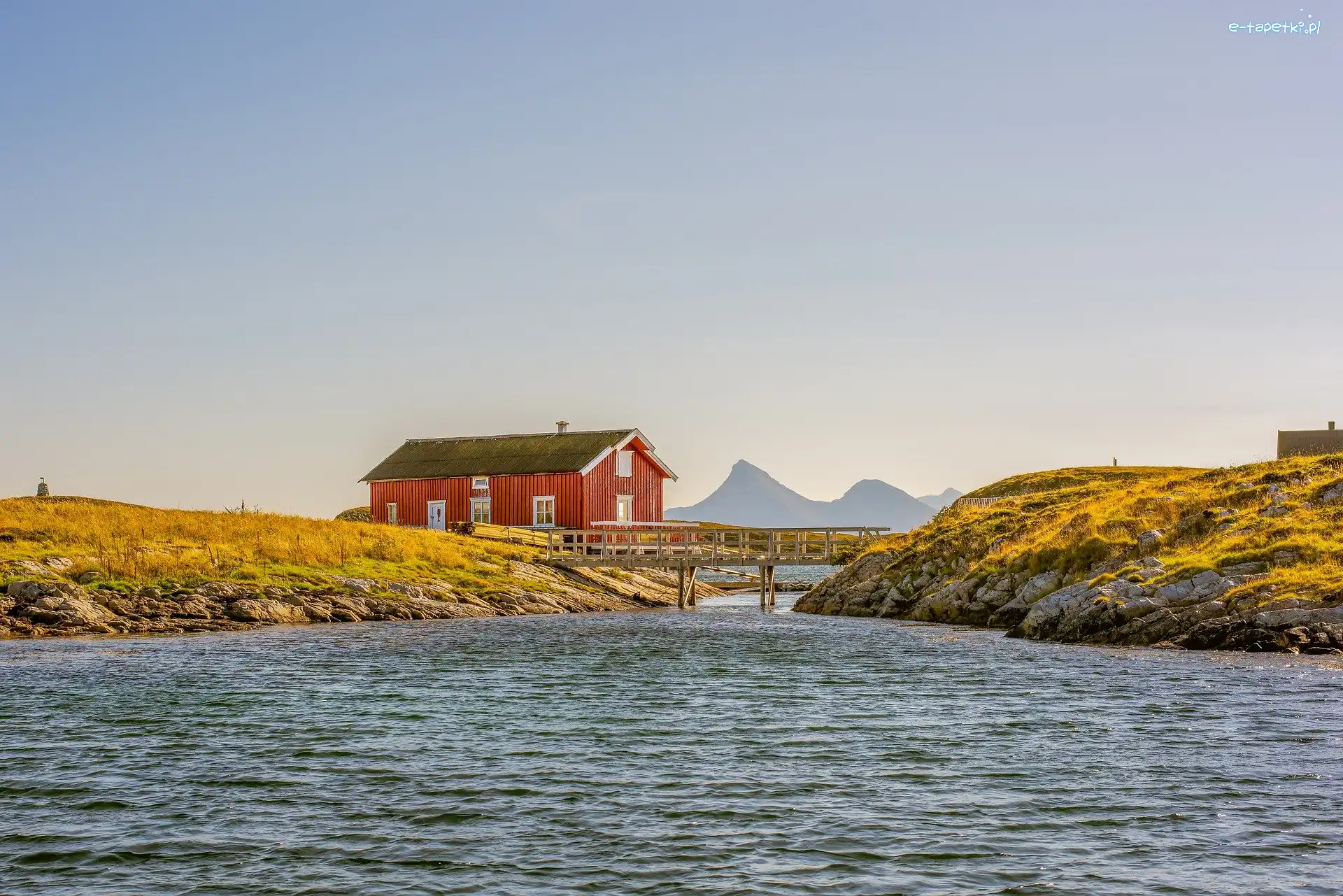 Helgeland, Morze, Lofoty, Norwegia, Most, Dom