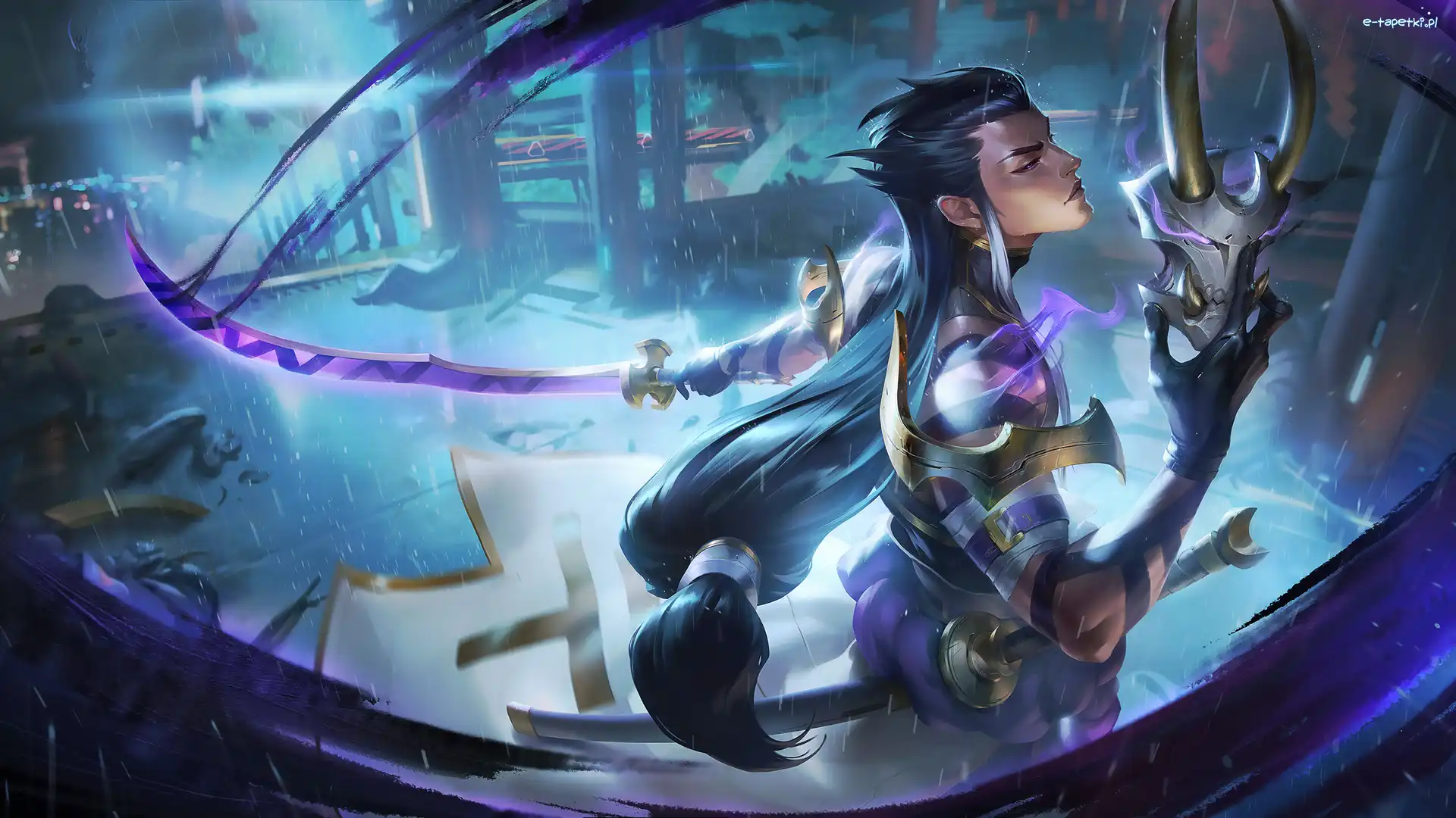 Postać, Inkshadow, Atramentowy cień, Yone, League of Legends, Gra