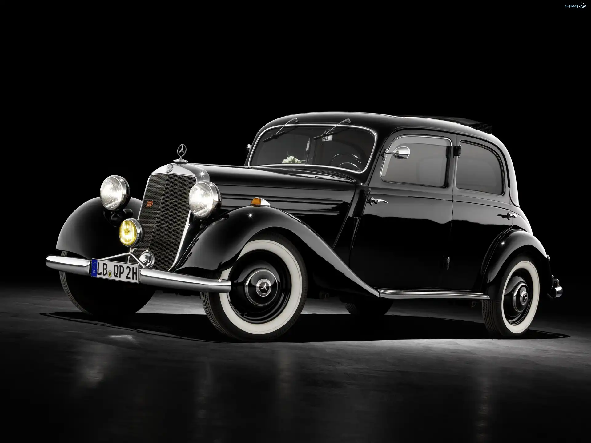 Czarny, 1952-53, Mercedes-Benz Typ 170 Vb Limousine, Zabytkowy