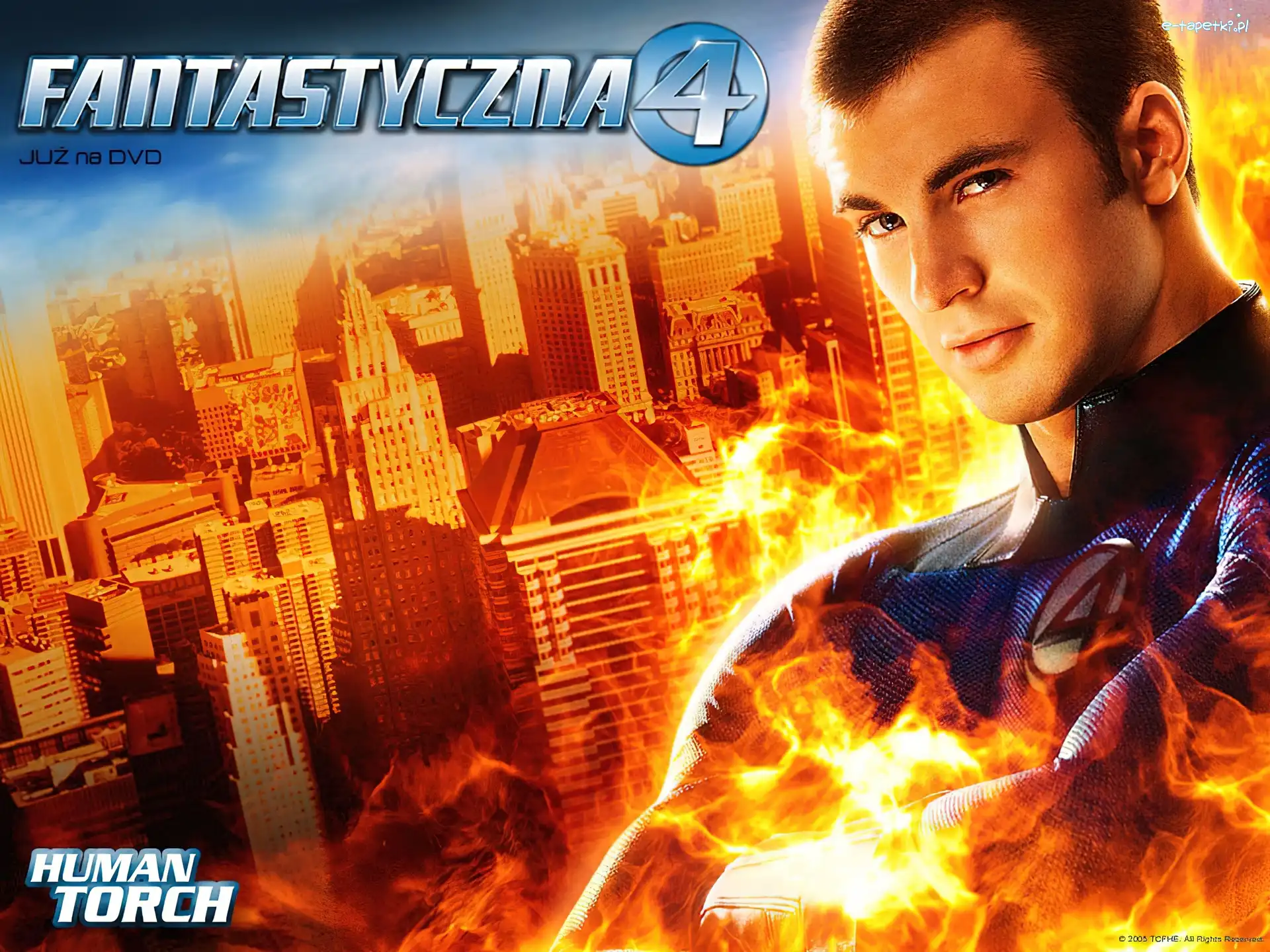 ogień, Chris Evans, Fantastic Four 1