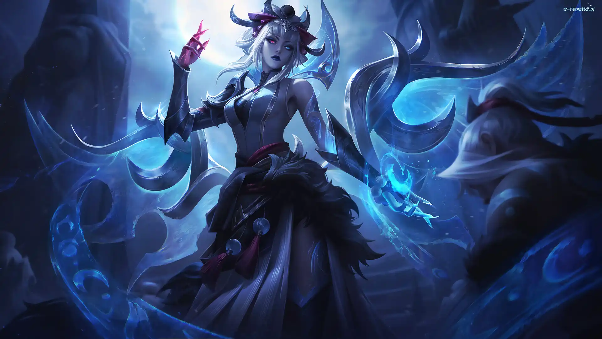 Magia, Snow Moon, Postać, League of Legends, Gra, Kobieta, Morgana