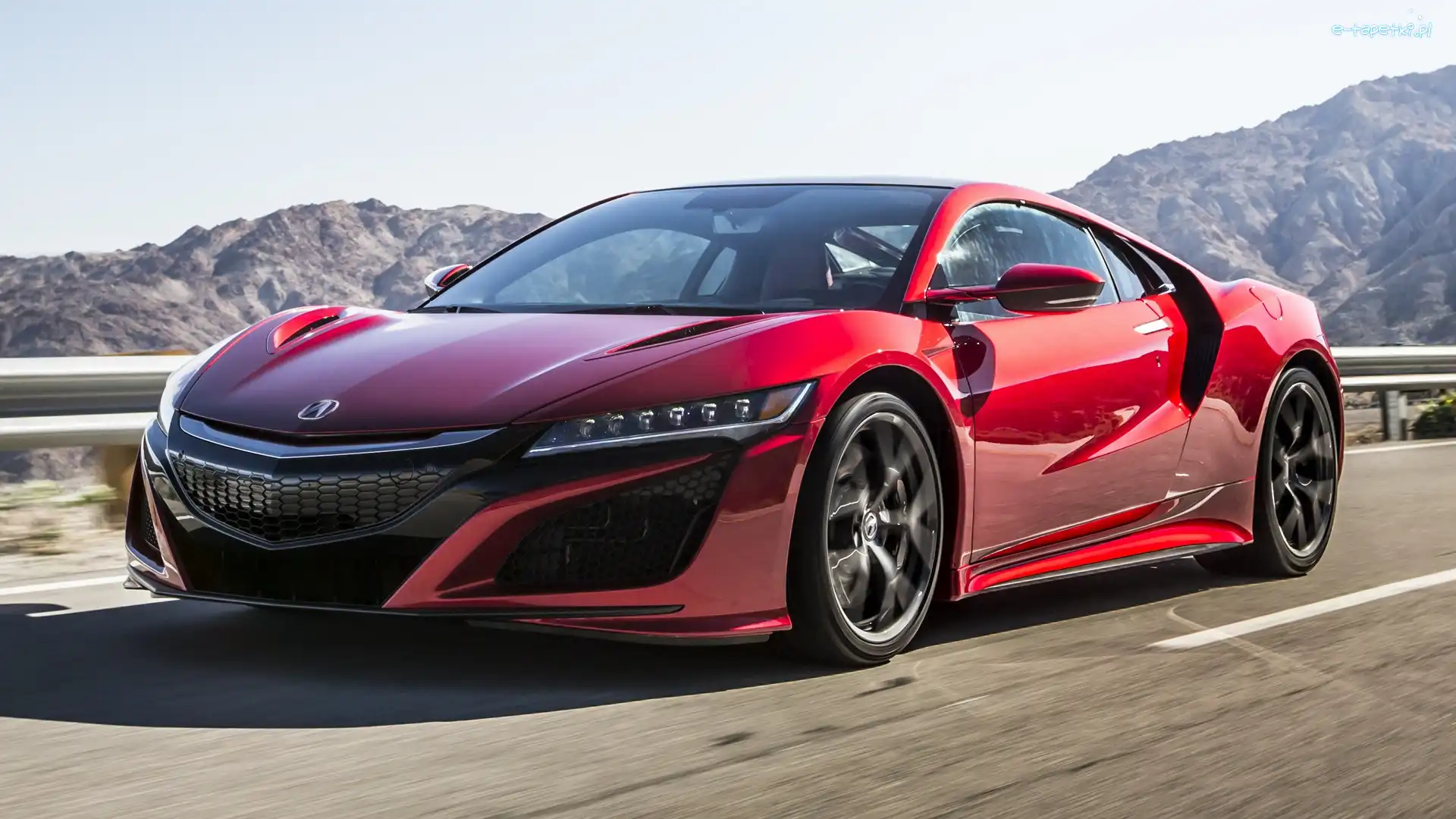 Acura NSX, Bok, Przód, Czerwona
