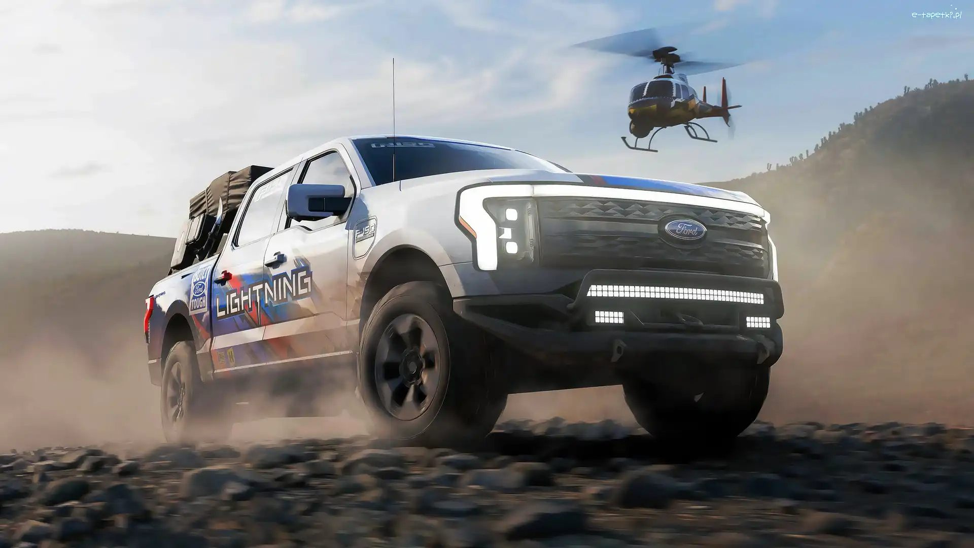 Gra, Ford F-150, Forza Horizon 5 Rally Adventures, Helikopter, Przód