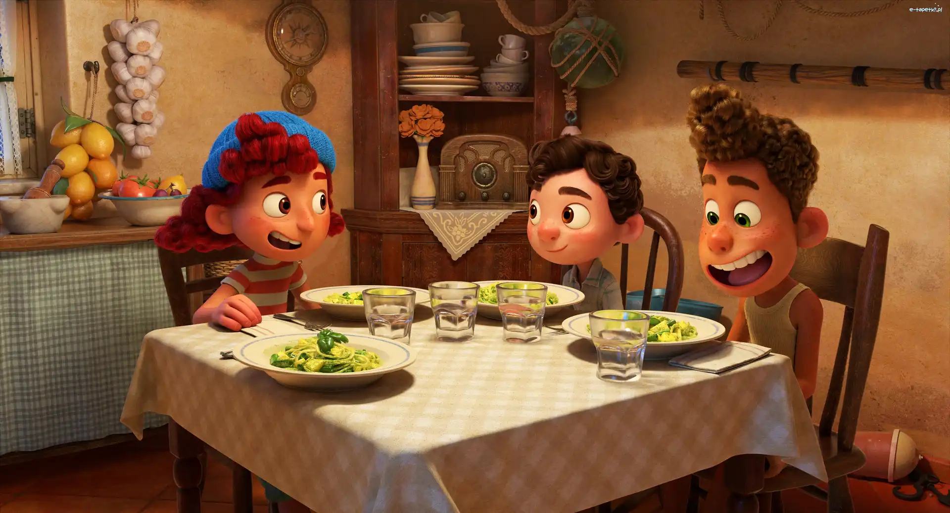 Giulia Marcovaldo, Luca, Jedzenie, Stół, Postacie, Luca Paguro, Alberto Scorfano, Film animowany