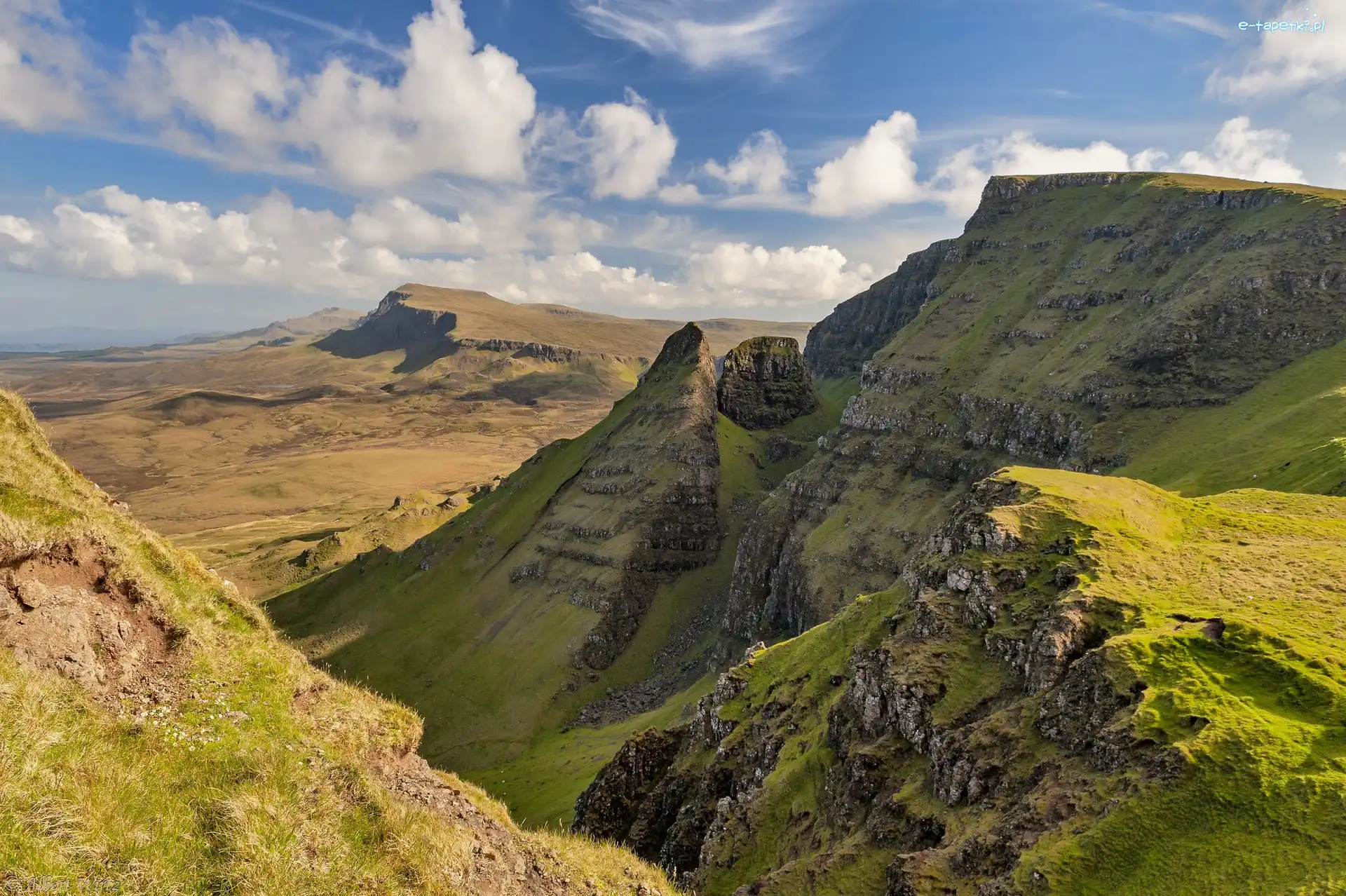 Wyspa Skye, Wzgórza, Quiraing, Szkocja, Góra, Skały
