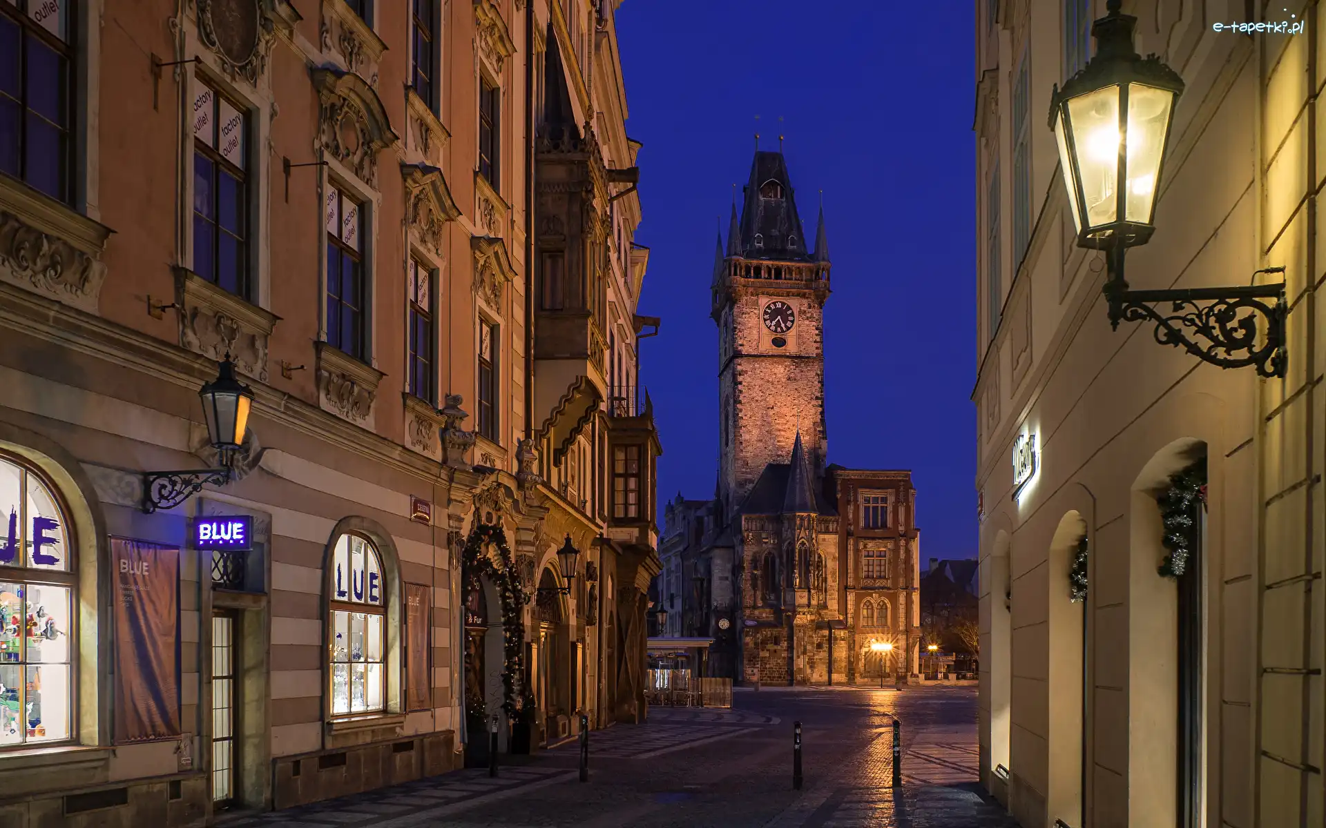 Domy, Dzielnica Nove Mesto, Ulica, Latarnia uliczna, Praga, Czechy