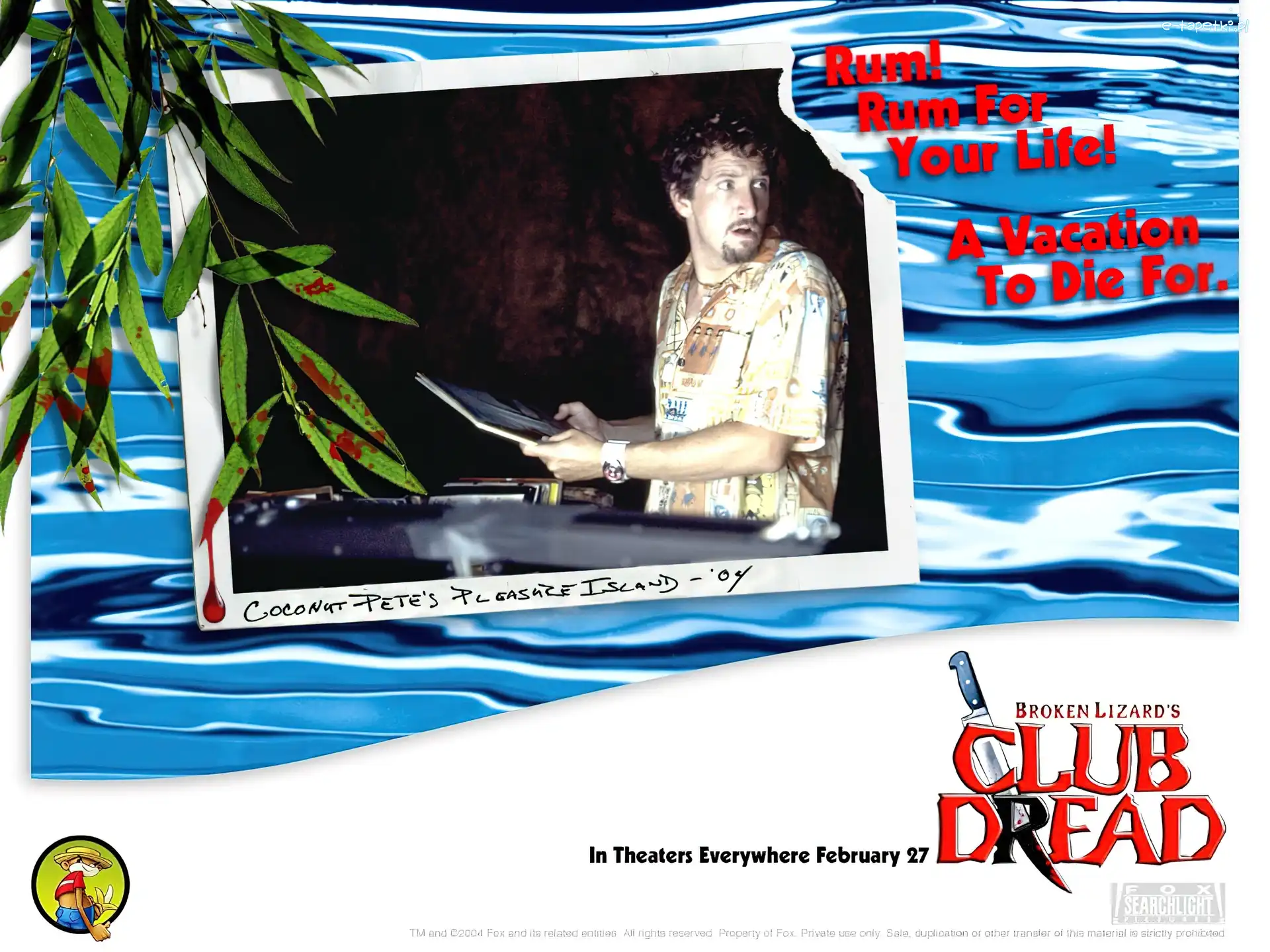 zdjęcie, napisy, liście, Club Dread