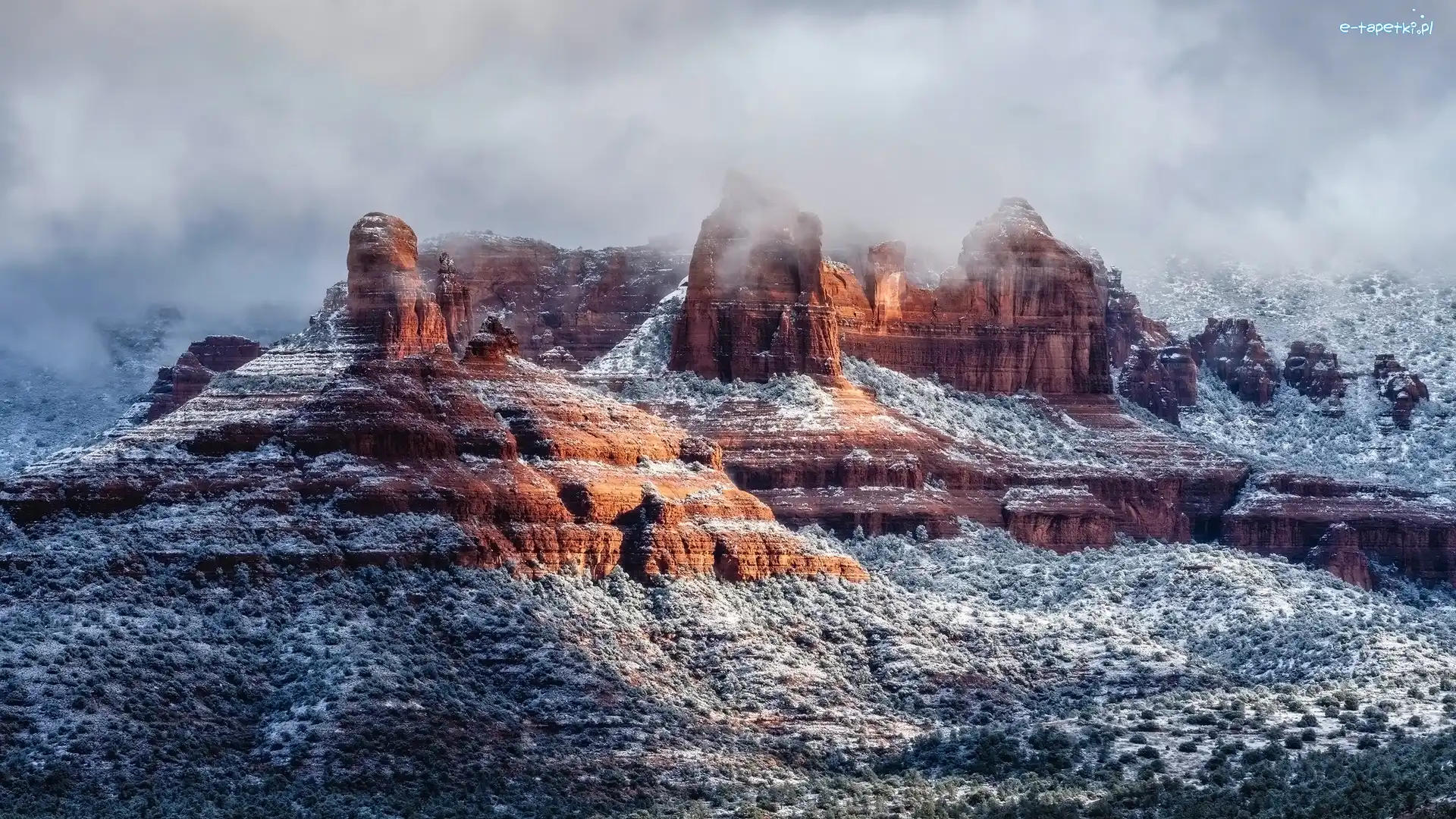 Stany Zjednoczone, Mitten, Skały, Grzbiet, Góry, Arizona, Sedona