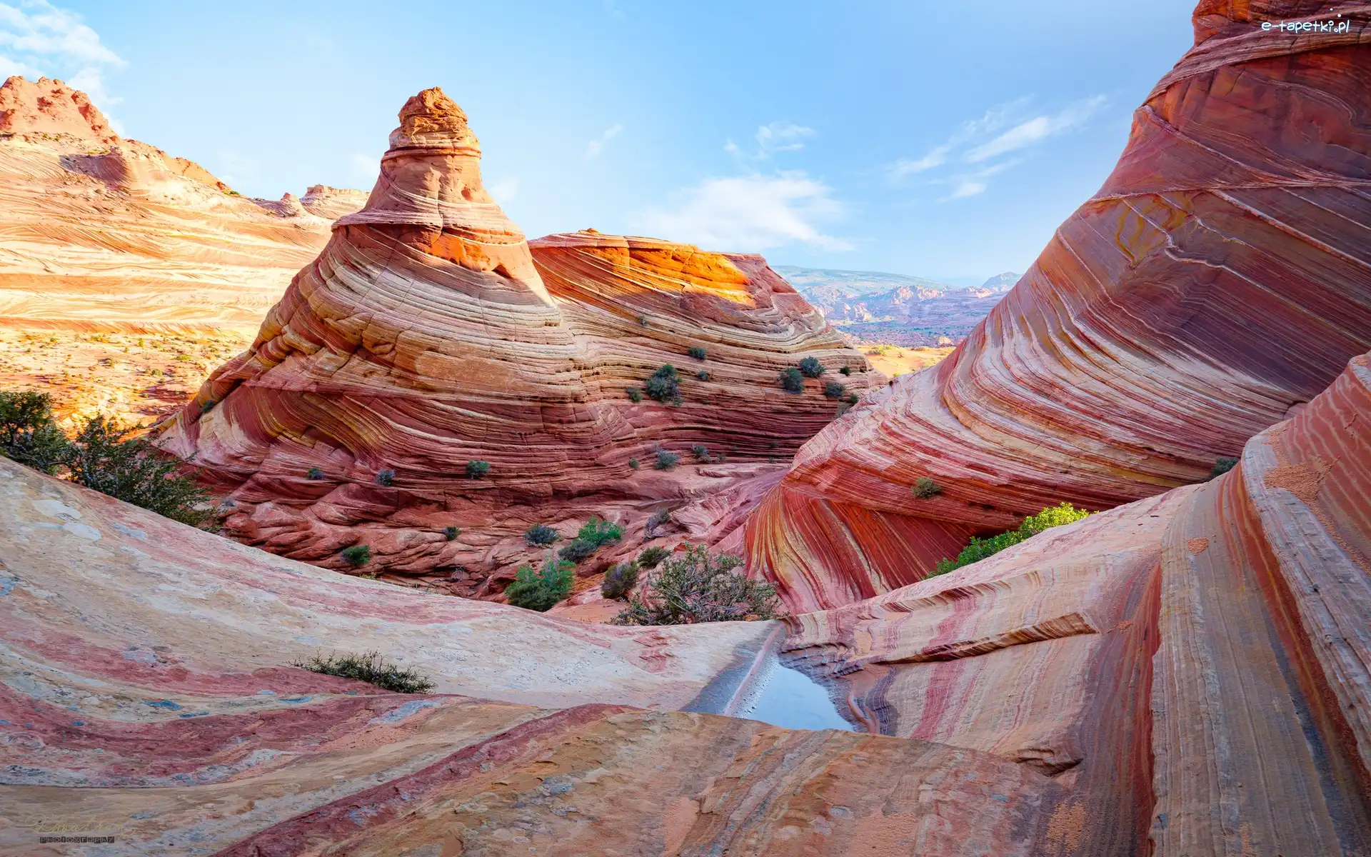 Skały, The Wave, Formacja, Stany Zjednoczone, Arizona