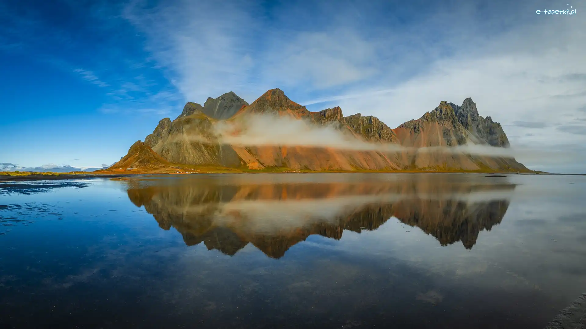 Morze, Góra Vestrahorn, Islandia