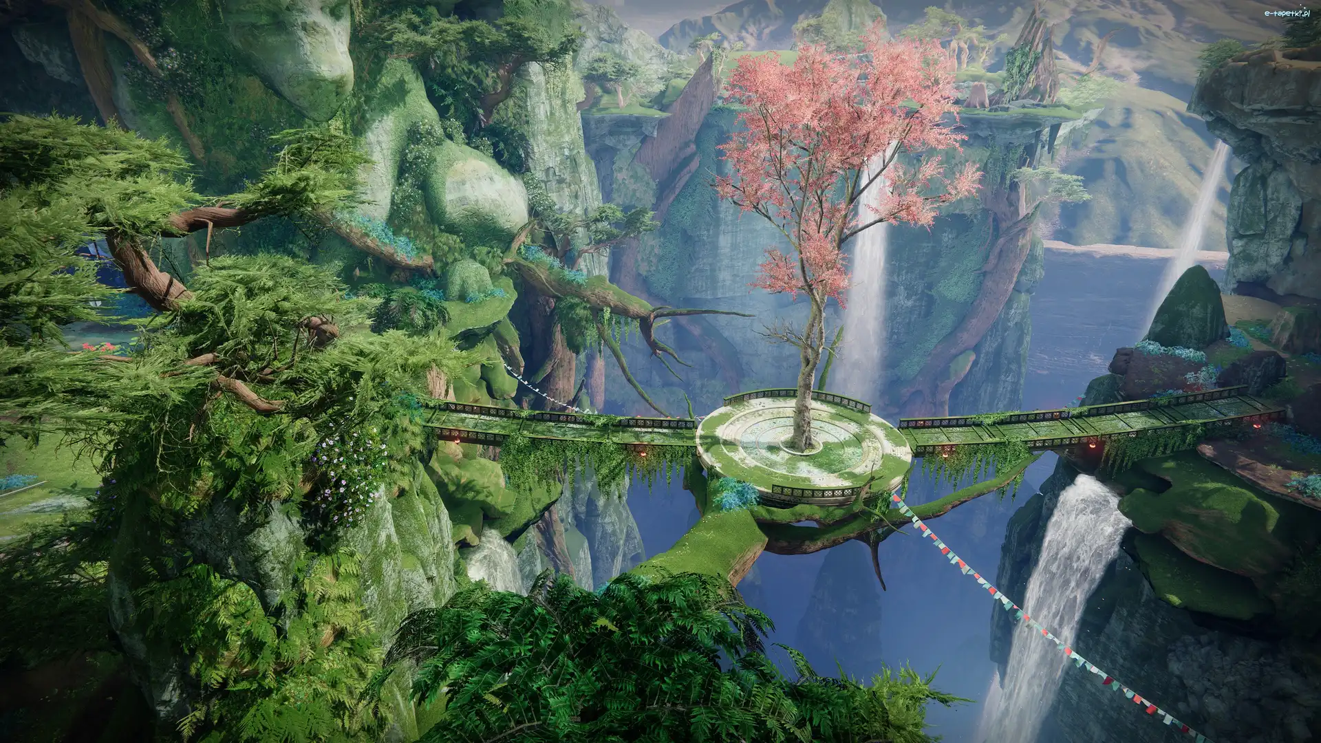 Drzewo, Skały, Most, Wodospad, Destiny 2 The Final Shape, Gra