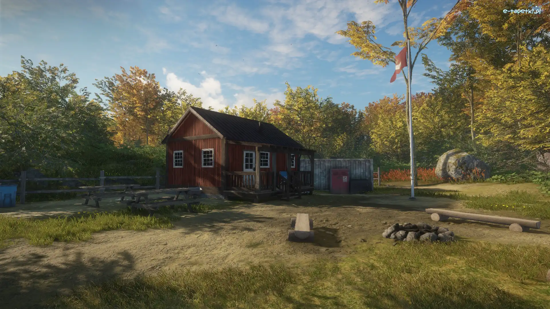 Dom, Drzewa, Schronisko, TheHunter Call of the Wild, Gra