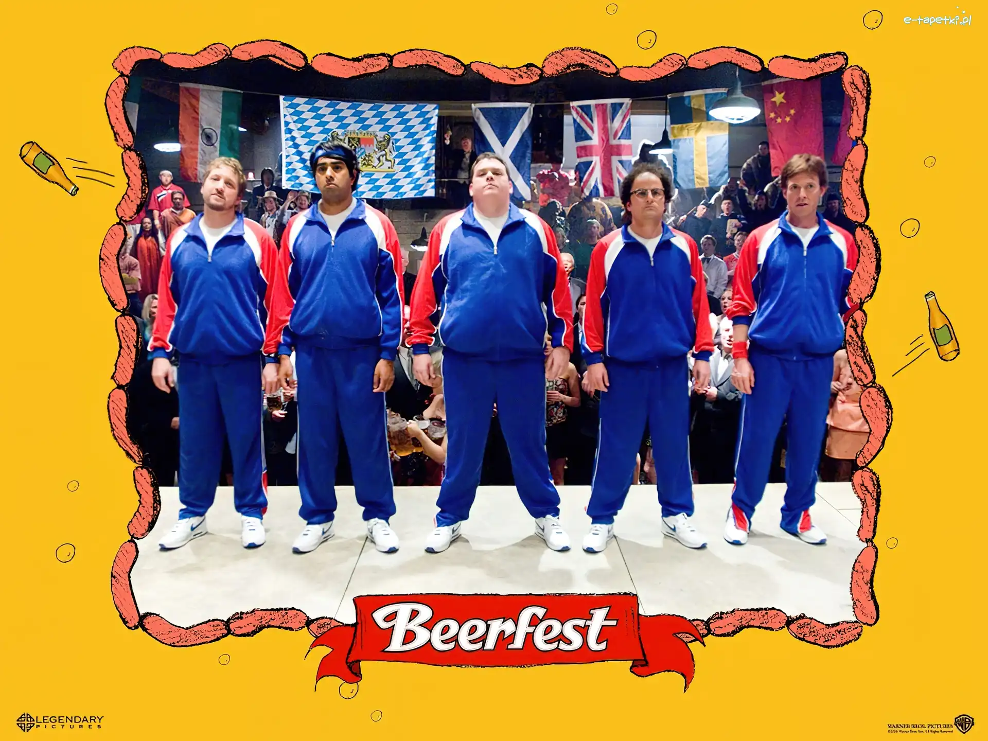 mężczyźni, flagi, dresy, Beerfest