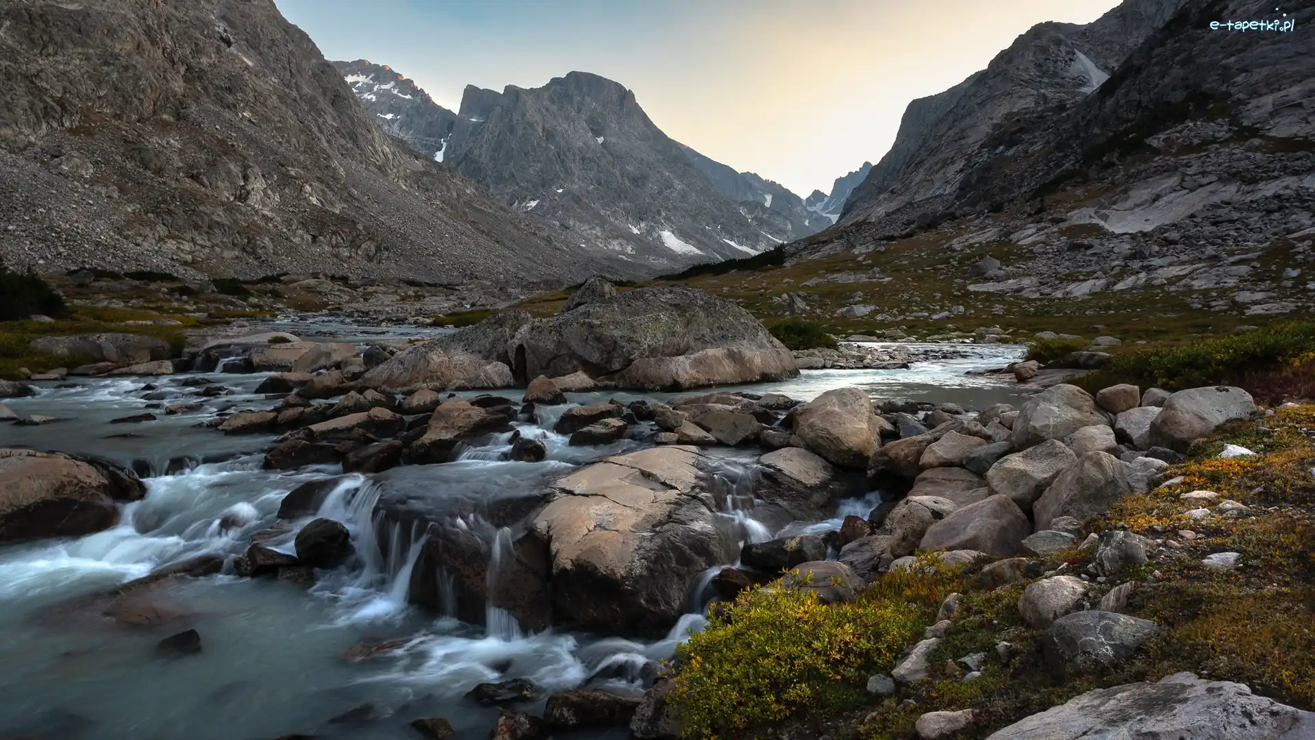 Stany Zjednoczone, Wind River Range, Rzeka, Pasmo górskie, Góry Skaliste, Wyoming, Dinwoody Creek