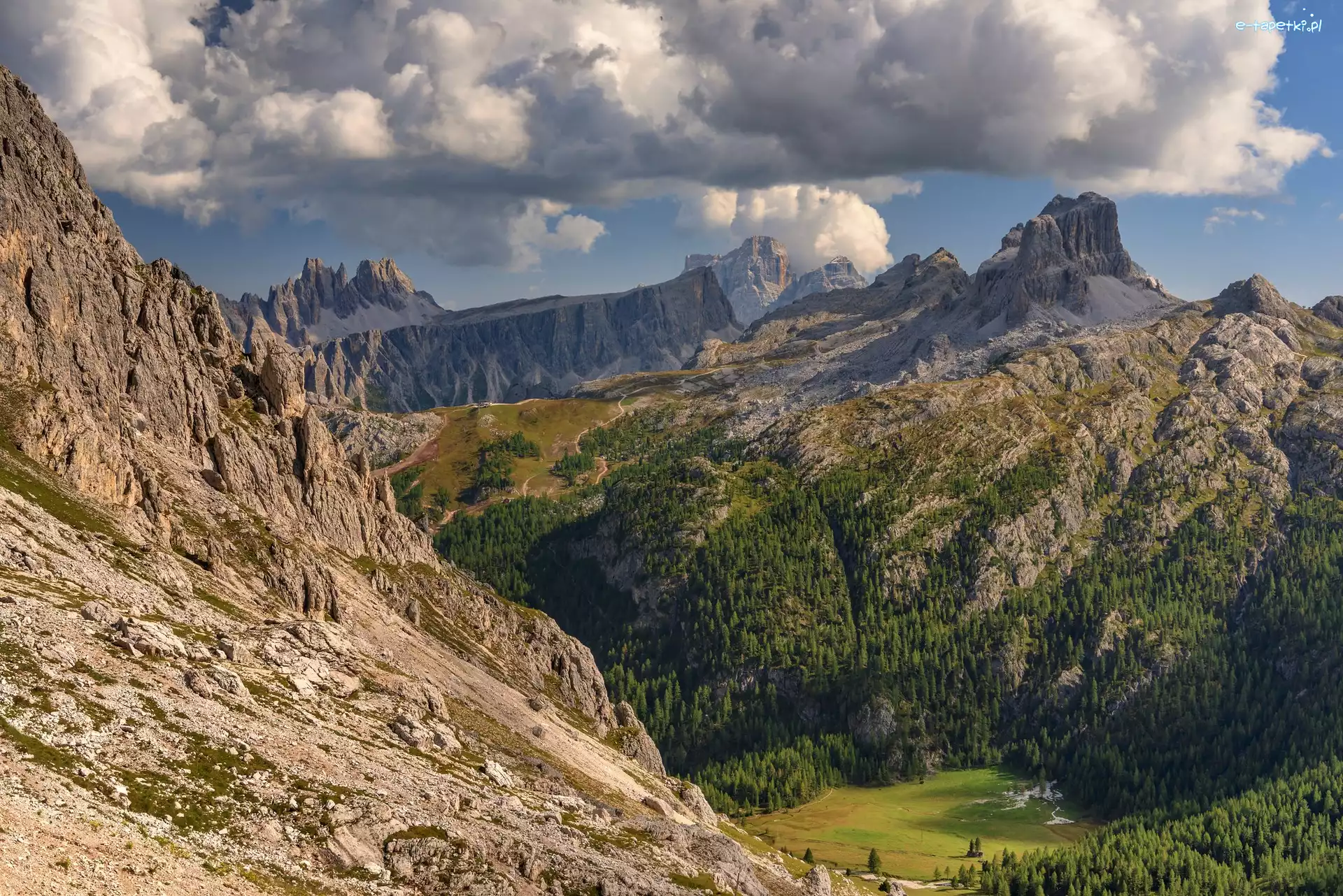 Włochy, Alpy, Przełęcz, Góry, Skały, Dolomity, Falzarego Pass