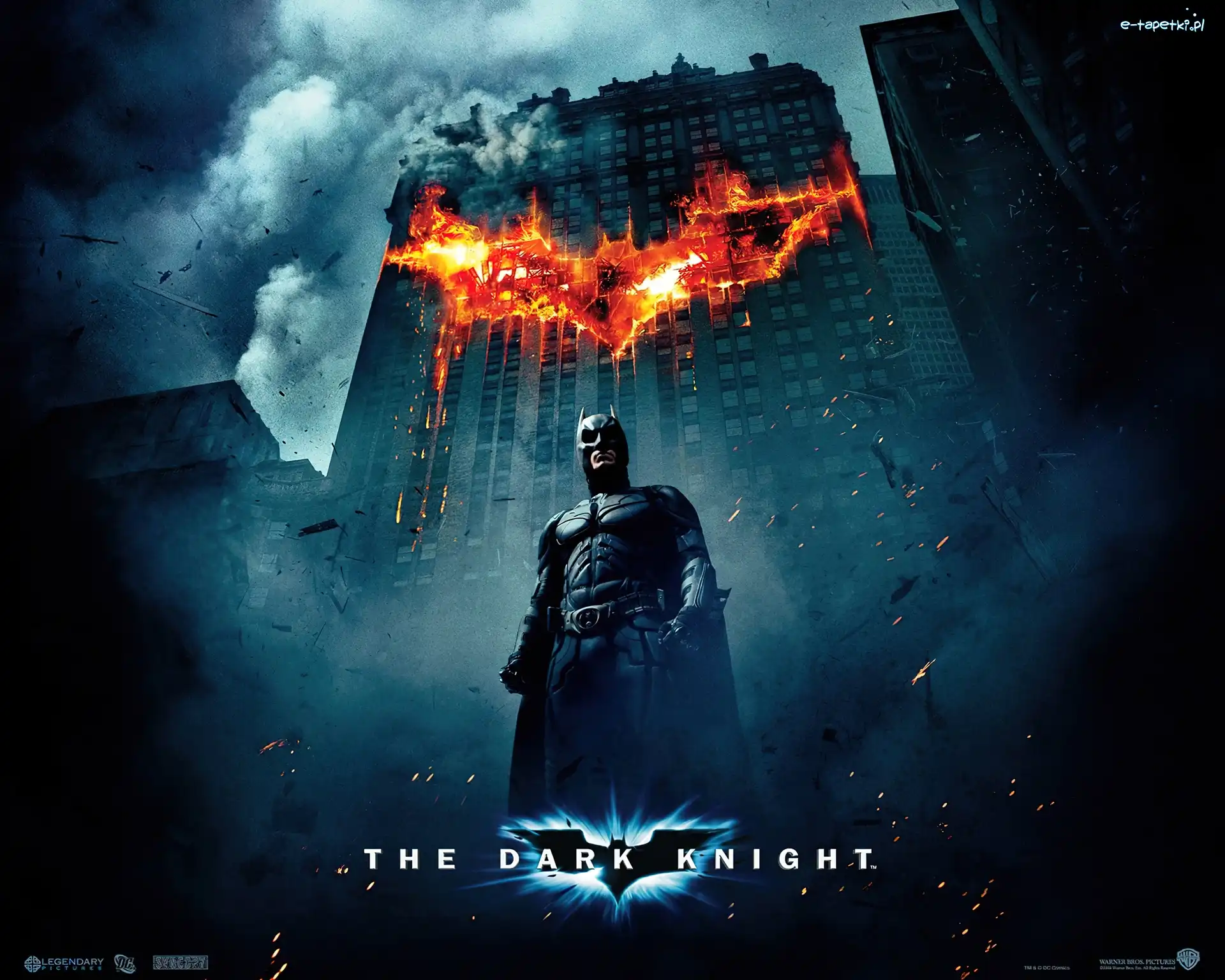 wieżowiec, batman, dym, Batman Dark Knight