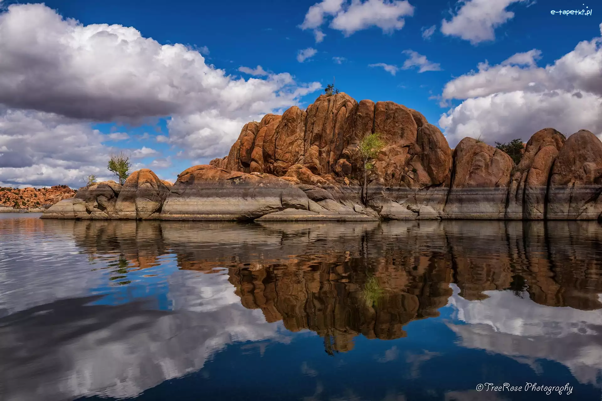 Stany Zjednoczone, Jezioro, Watson Lake, Granite Dells, Skały, Arizona, Prescott