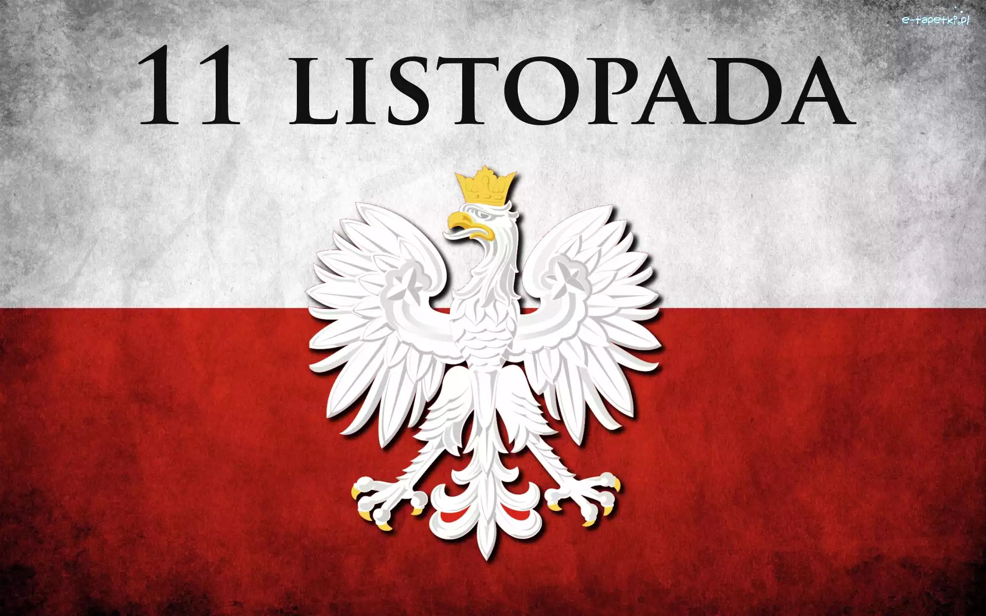 Biało-czerwona, Flaga, Orzeł, Godło Polski, Narodowe Święto Niepodległości, 11 listopada Polska, Data, Korona, Napis