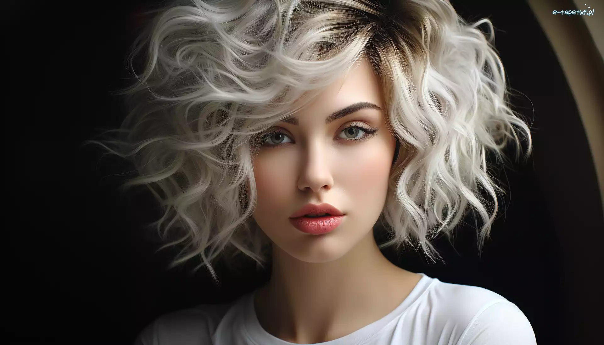Blondynka, Tło, Czarne, Kobieta